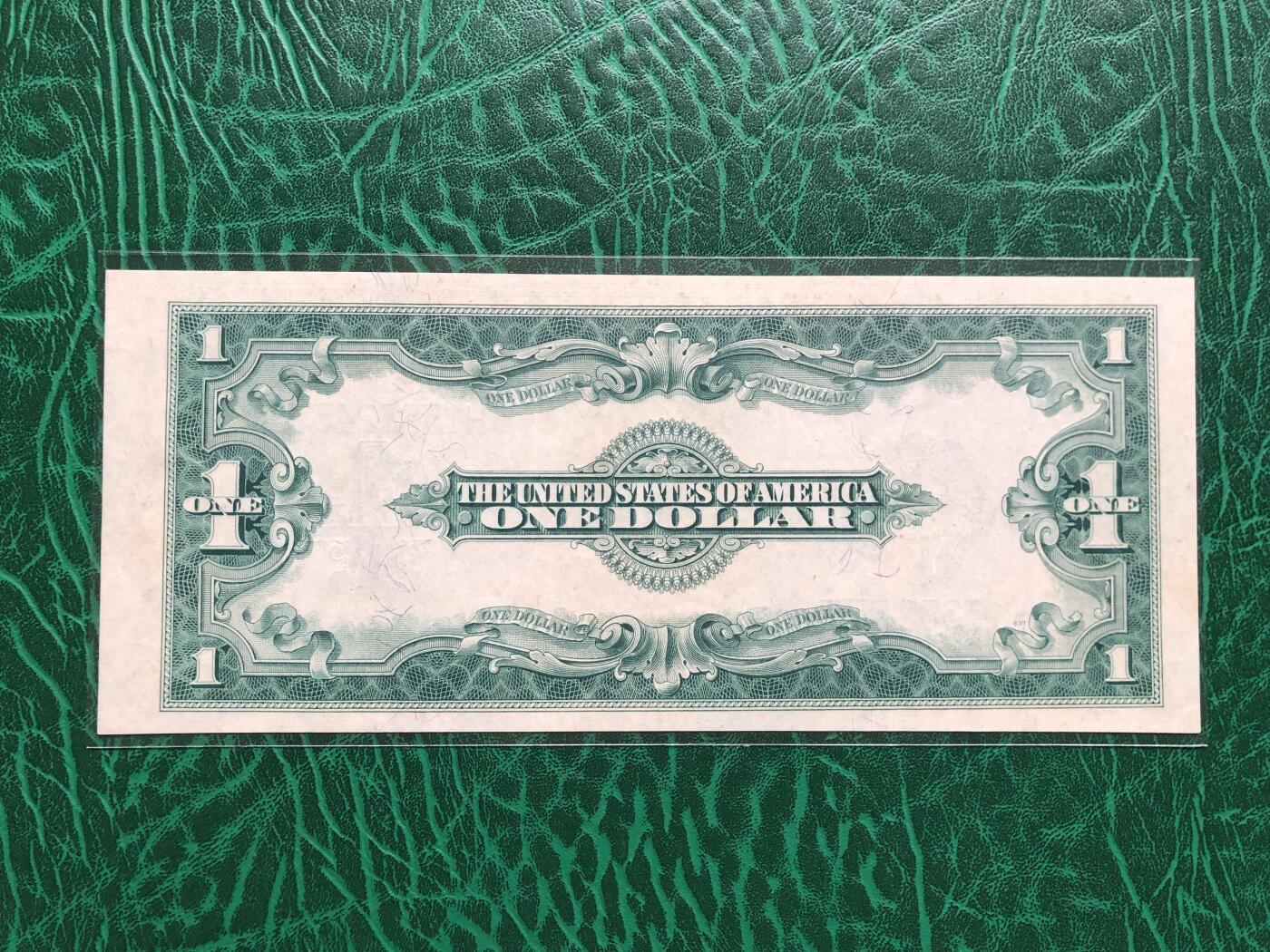 全新UNC 美国1923年大票幅1美金银币券（大票老美金收藏的入门品种，经典百年历史老美金，65～66分极品居中度，四角尖尖，完美无裁剪黑线，相当难得的 一张裸币） - 影子爱人-