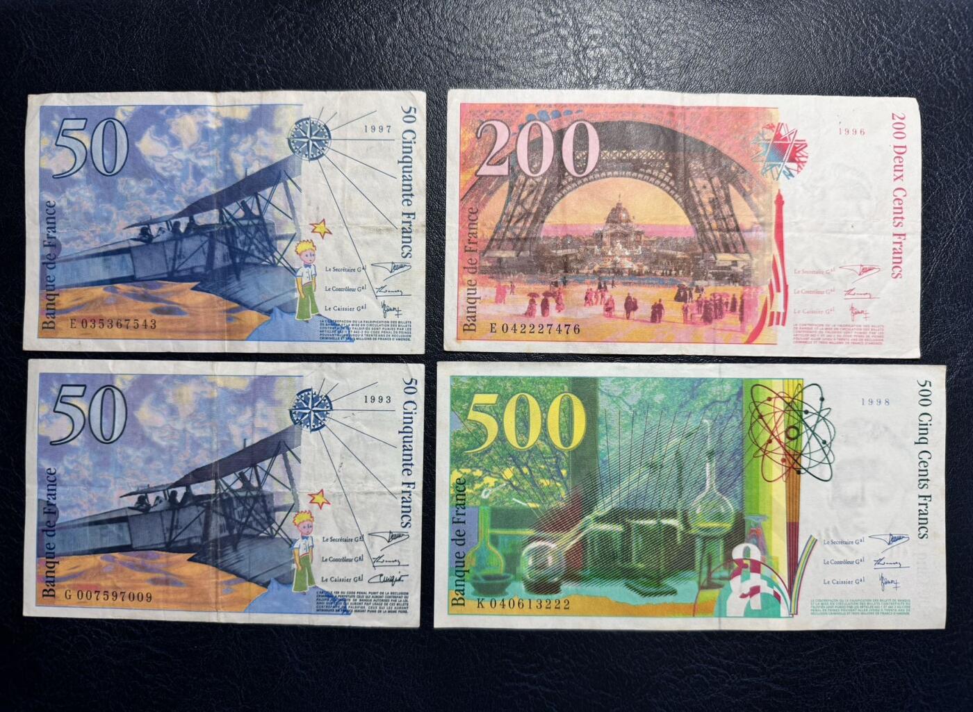 收藏联盟Quantum Auction 第358期拍卖  法国1993-98年50到500法郎 品相如图
