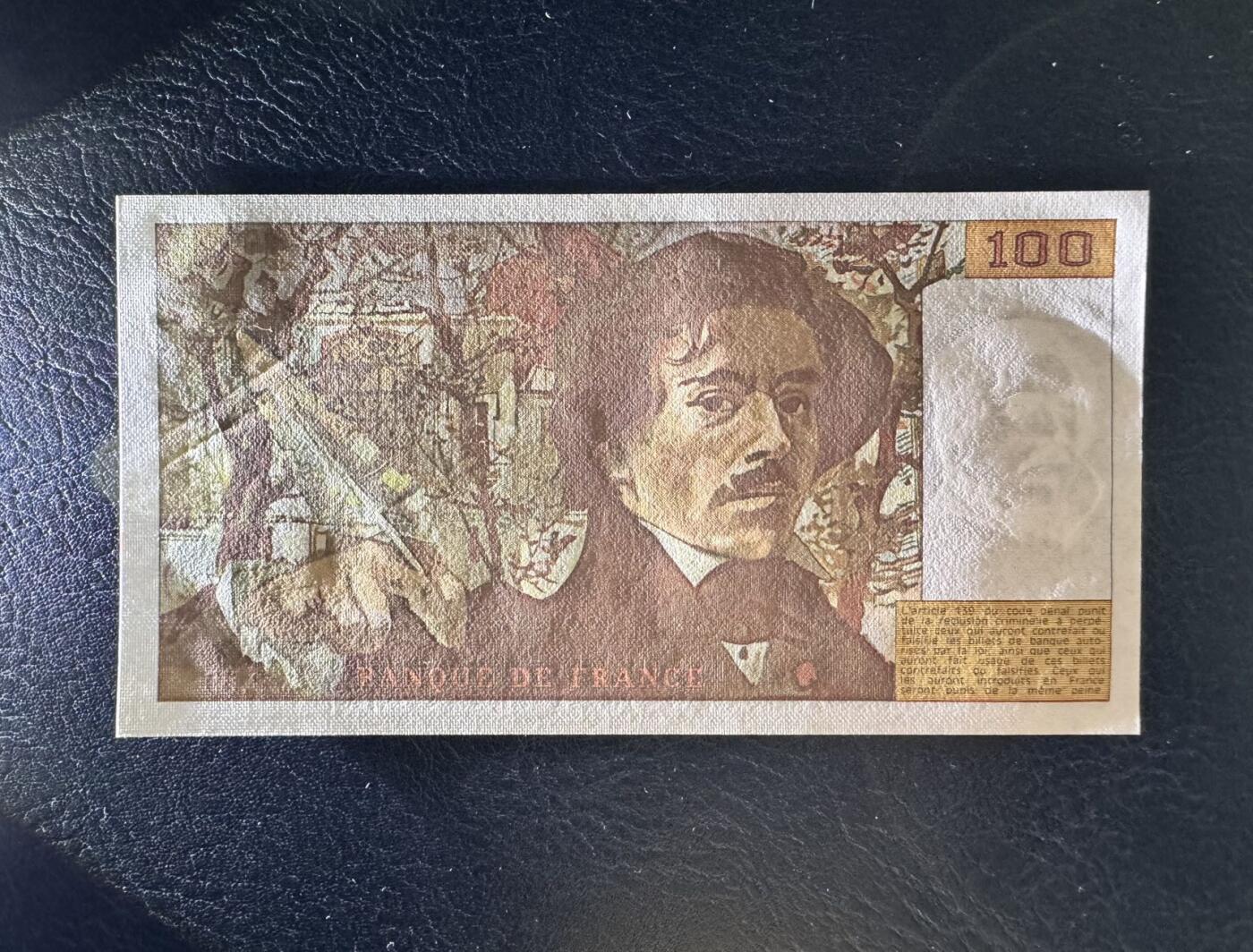 收藏联盟Quantum Auction 第358期拍卖  法国1982年100法郎 品相UNC-  自由引导人民 
