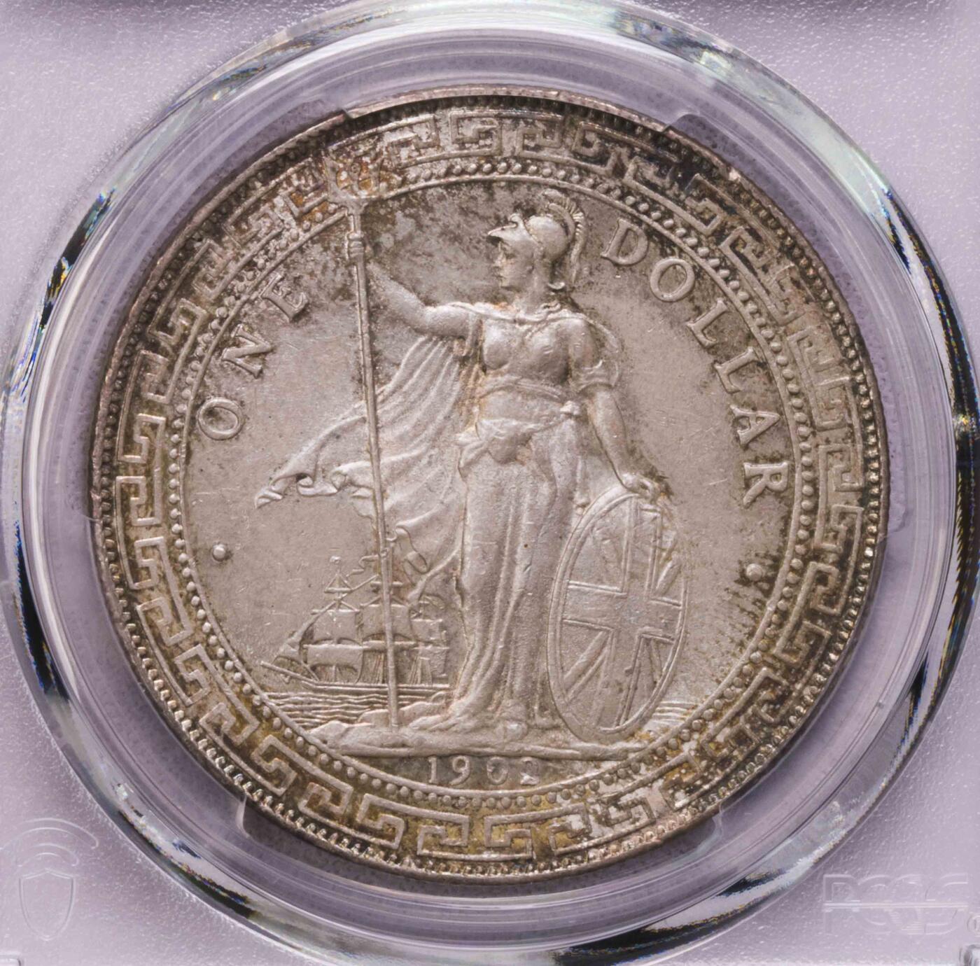 PCGS-MS63 1902年站洋淡彩状态一流