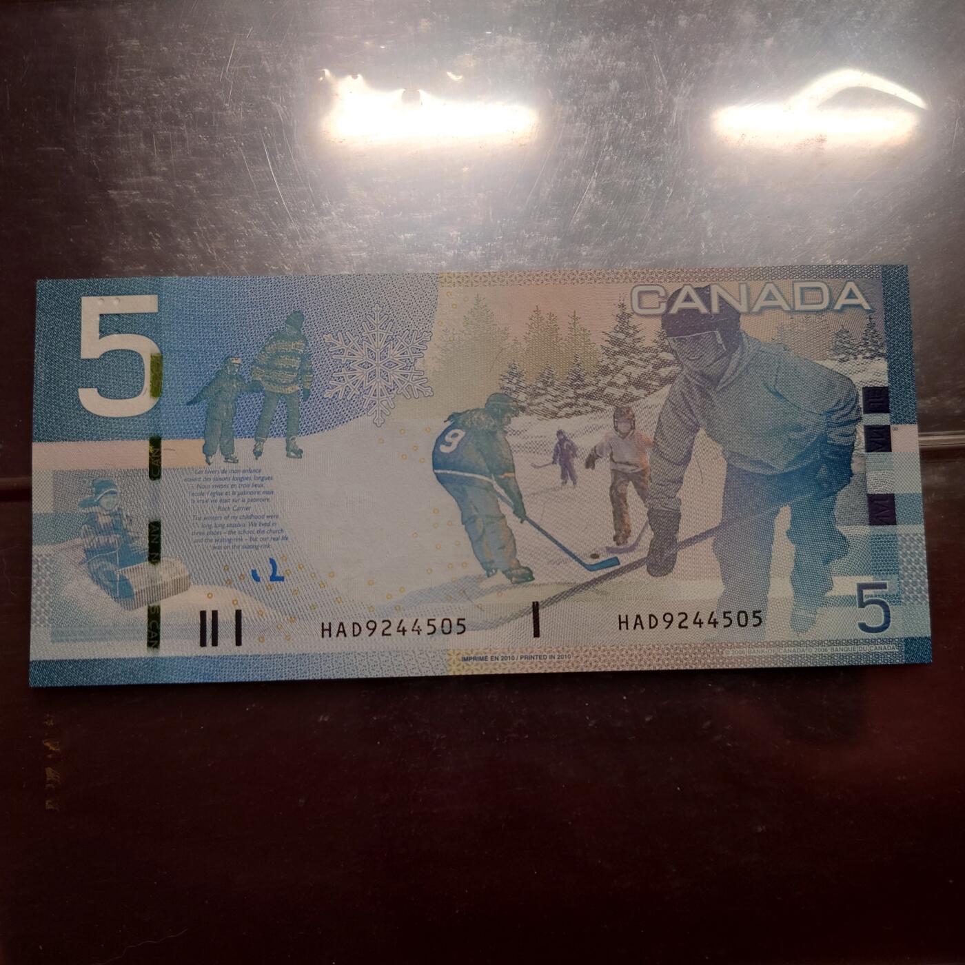 【世界钱币】精选微拍第117期暨2024年第28期  老库存新卖 2010年加拿大旅版5元 全新绝品尾号505