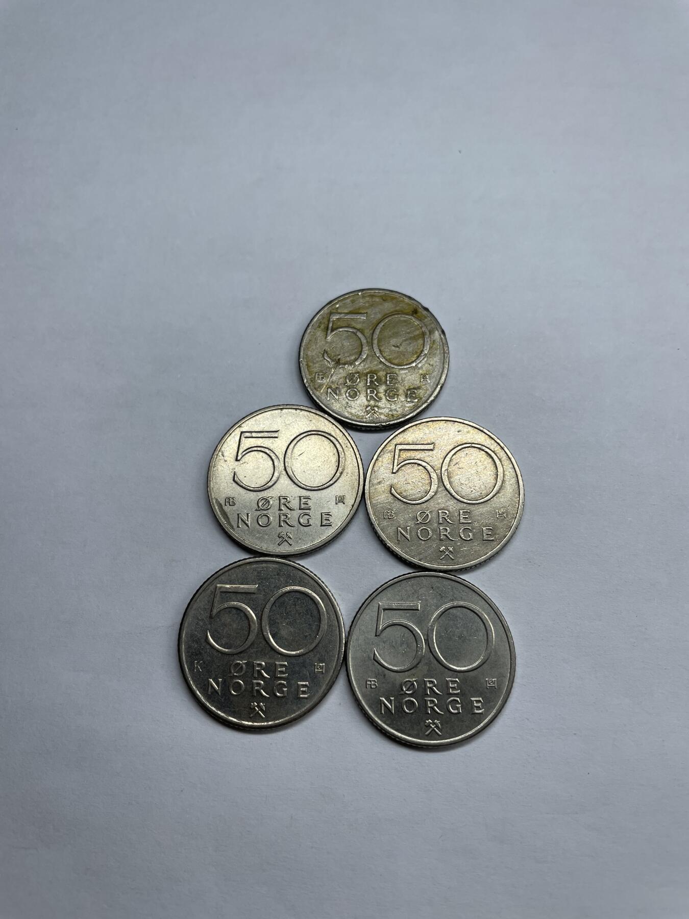 2024年集古藏今外币拍卖第十期-第5场—（总第95拍），新一期拍卖开始了。 挪威50欧尔5枚
