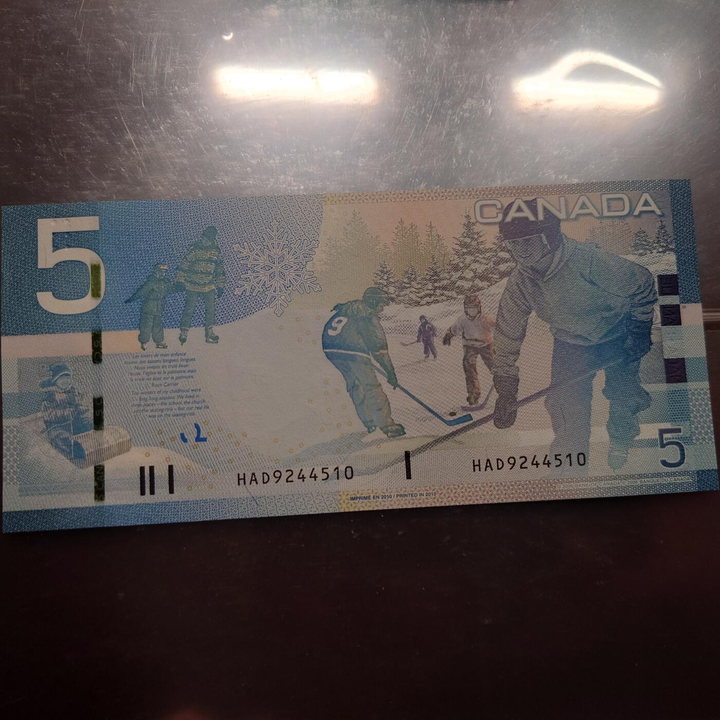 【世界钱币】精选微拍第117期暨2024年第28期  老库存新卖 2010年加拿大旅版5元 全新绝品尾号510