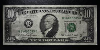 2024龙年第23场世界纸币拍卖 - 1990年美国10美元纸币 美品如图全新UNC 外国外币