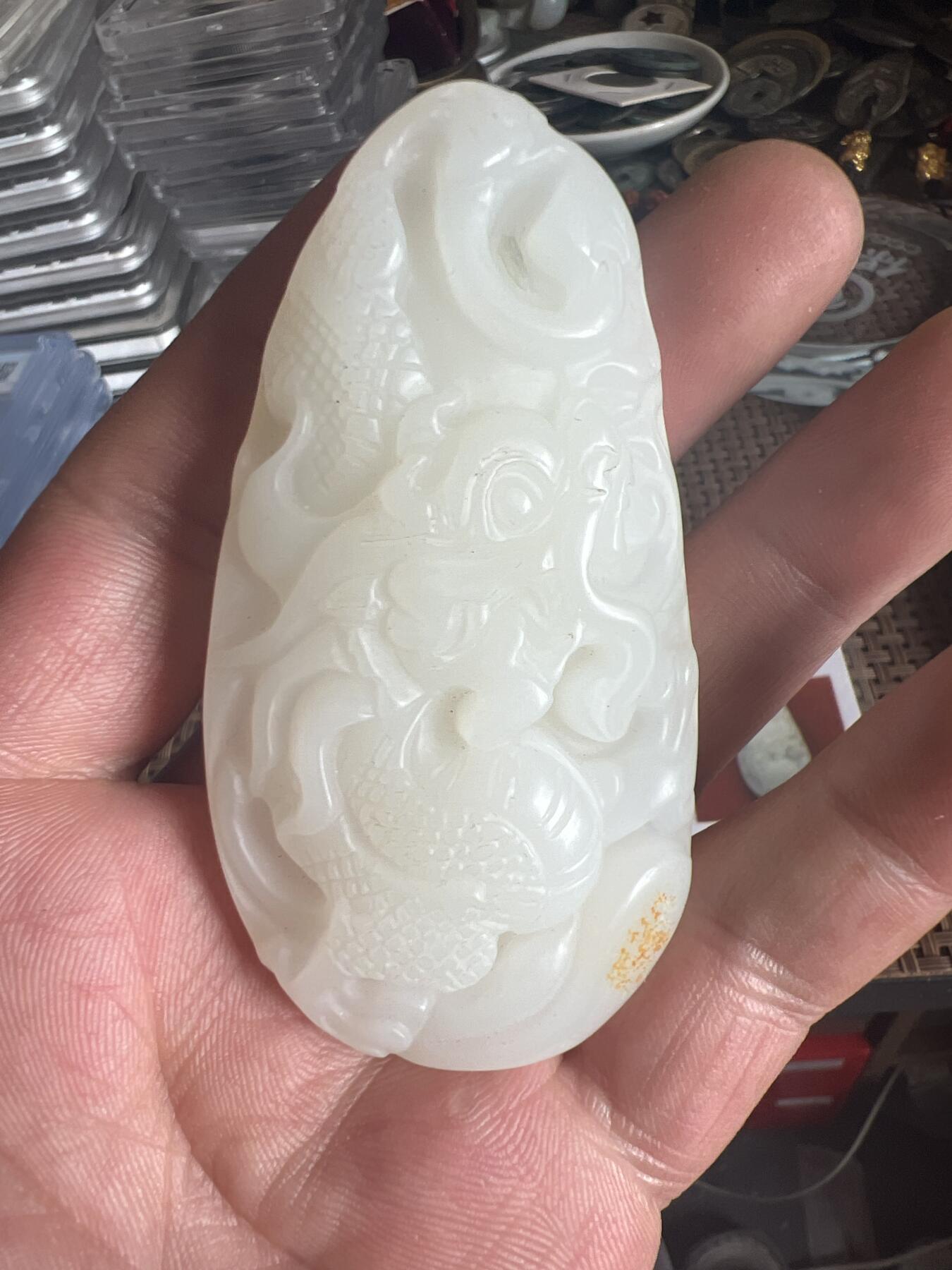 和田玉手把挂件