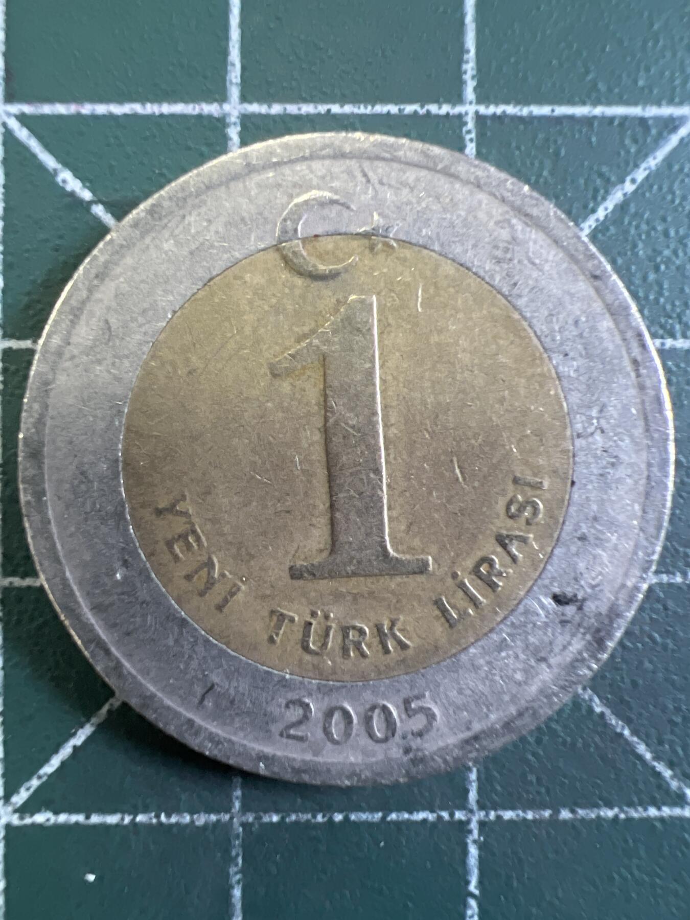 第644期 硬币专场 （无押金，捡漏，全场50包邮，偏远地区除外，接收代拍业务，本店十天发一次货） 土耳其1里拉双色币