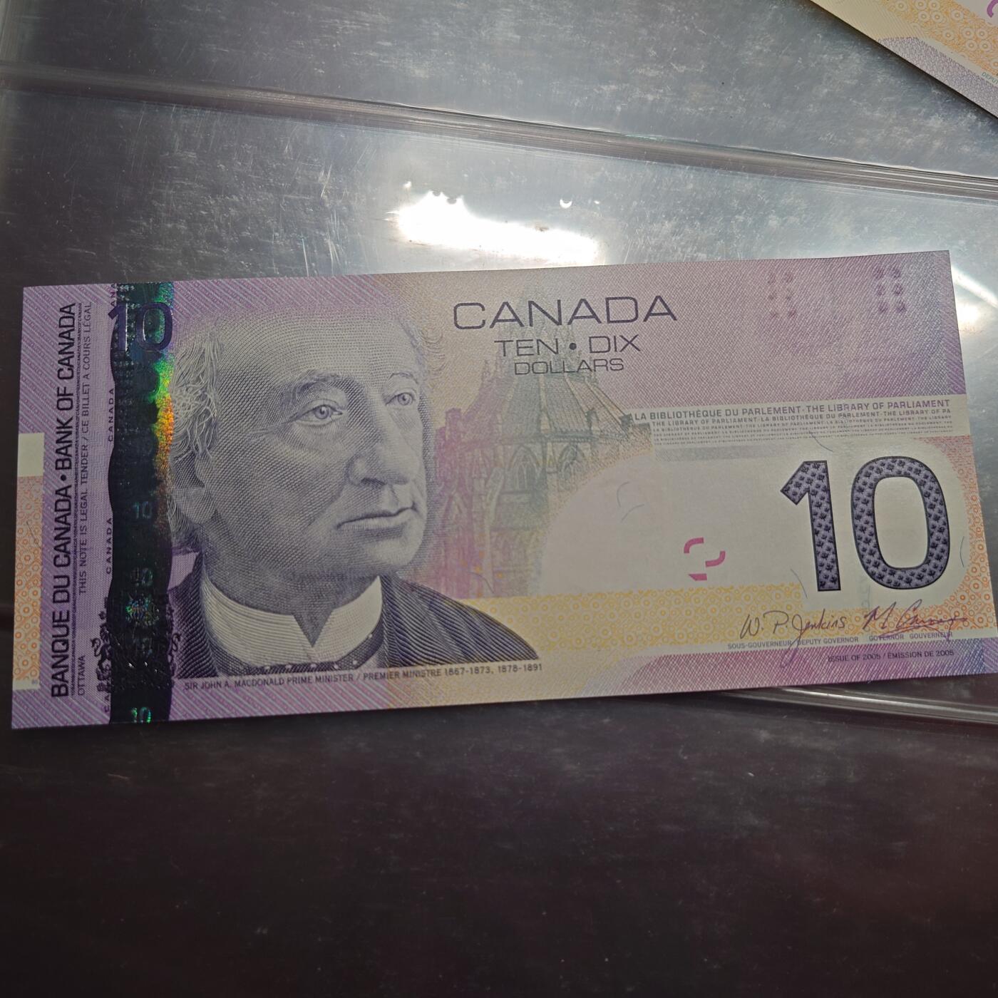 【世界钱币】精选微拍第117期暨2024年第28期  老库存新卖 2008年加拿大10元 旅版全新绝品尾号419