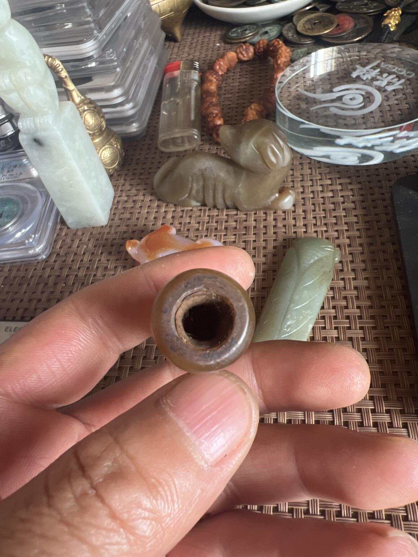 清代玉烟嘴一个品相如图