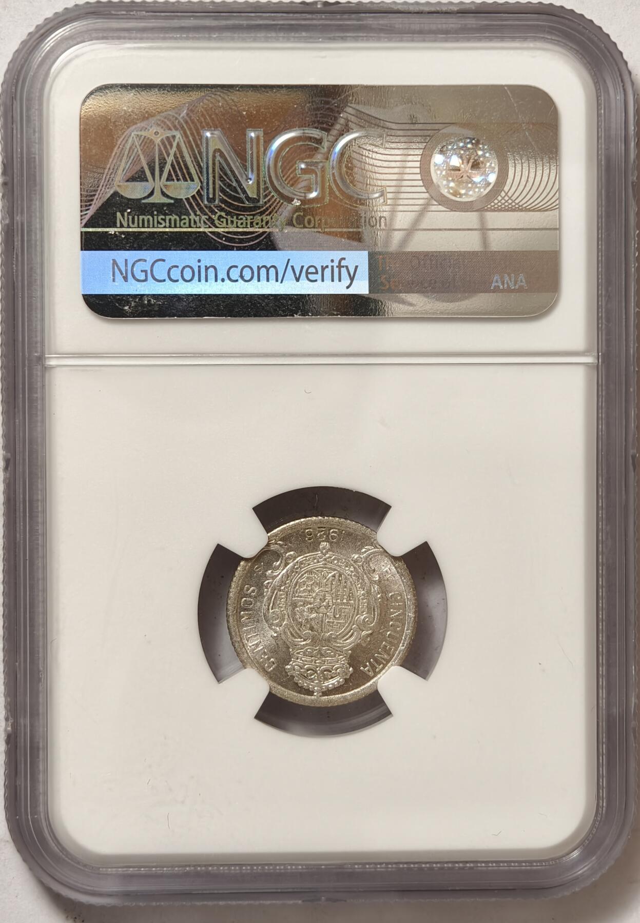 紫瑗钱币——第378期拍卖 西班牙 1926年 阿方索十三世 50分银币 NGC MS63