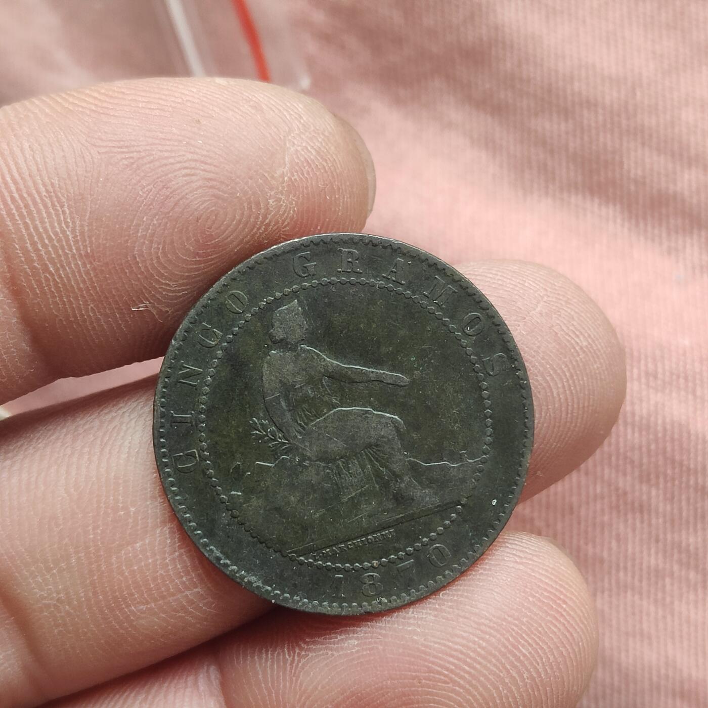 英雄古币捡漏专场第一期无押金可累计捡漏，全场50包邮，偏远地区除外。 1870年西班牙