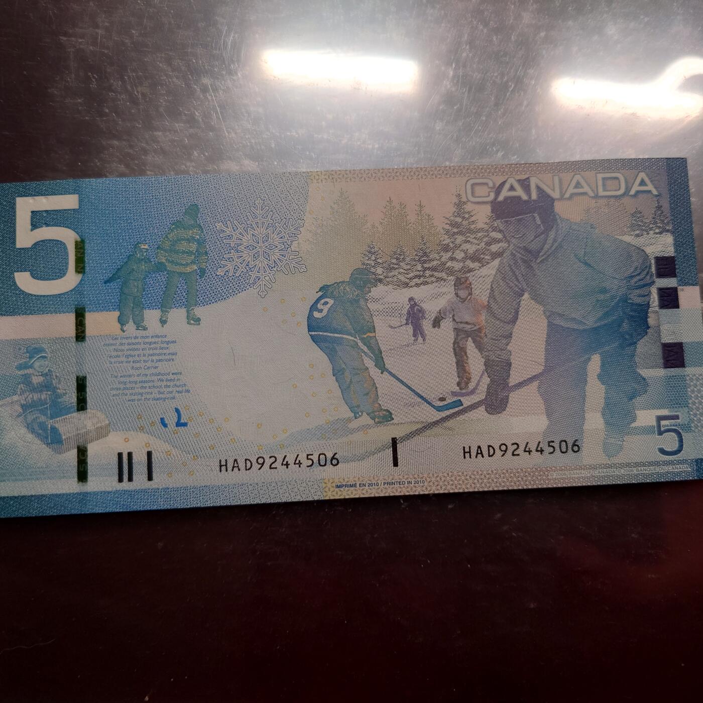 【世界钱币】精选微拍第117期暨2024年第28期  老库存新卖 2010年加拿大旅版5元 全新绝品尾号506
