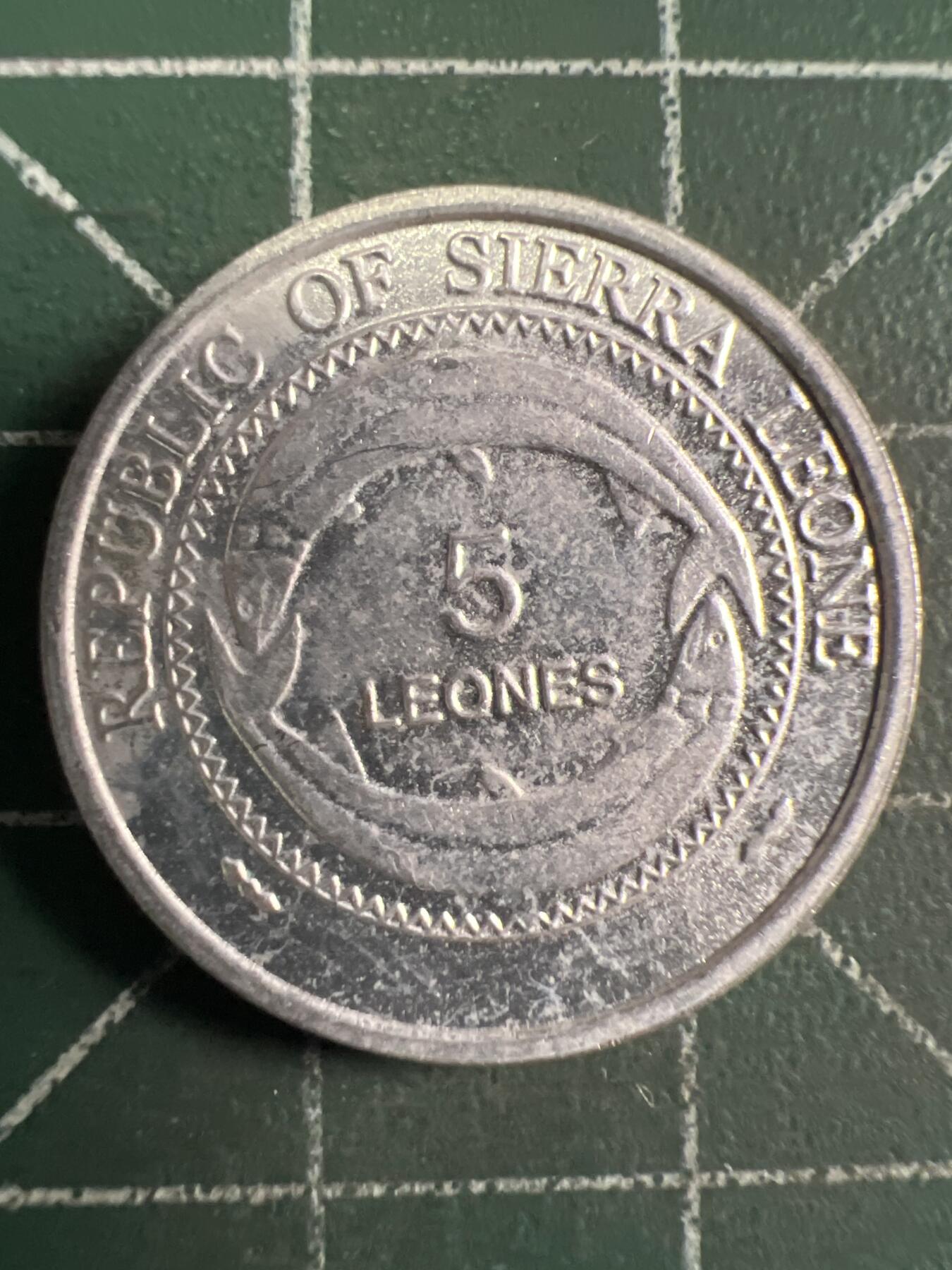 第645期 硬币专场 （无押金，捡漏，全场50包邮，偏远地区除外，接收代拍业务，本店十天发一次货） 塞拉利昂5利昂