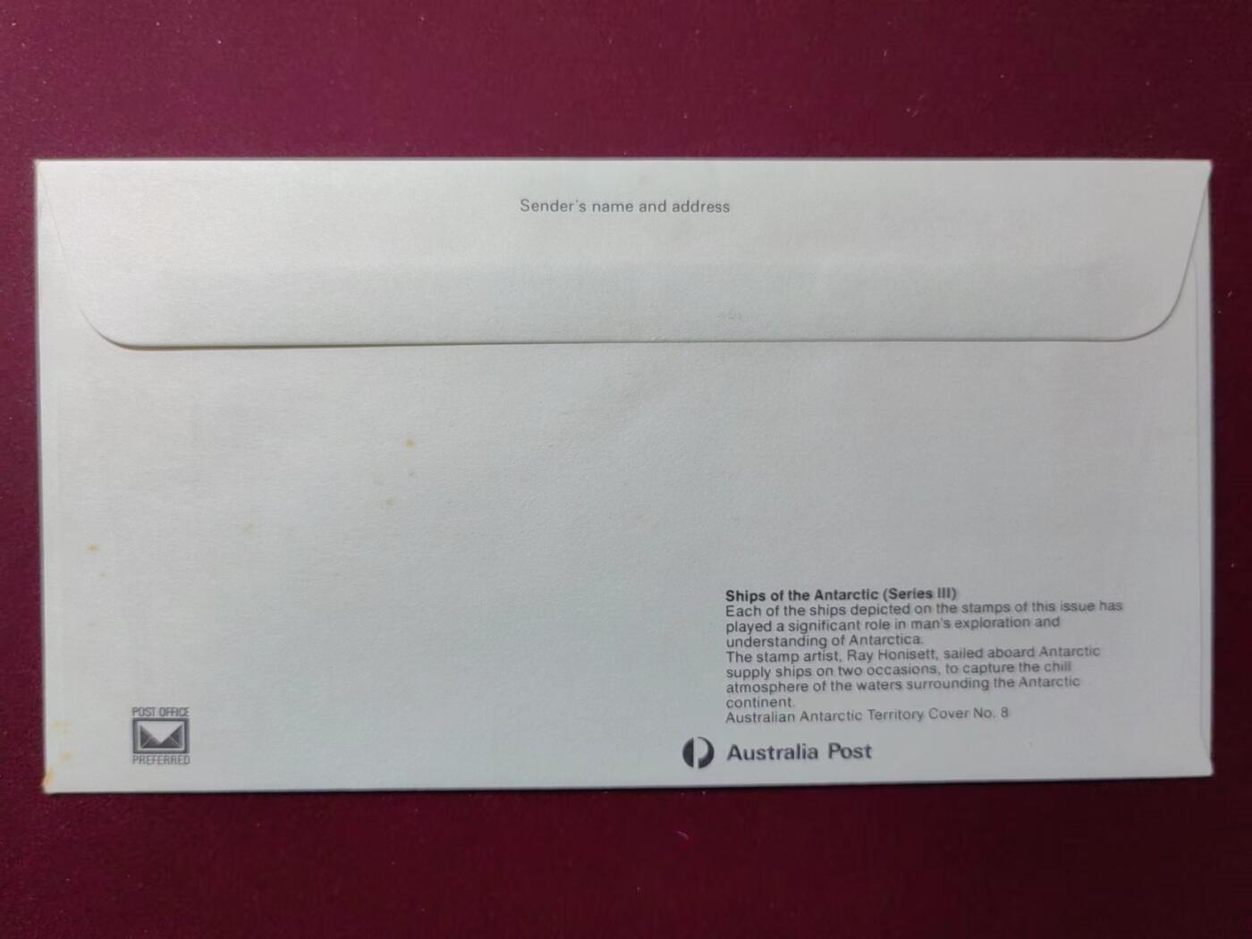 联合阁邮币社™ ——“多国邮品专场” 澳属南极1981年 探险船（微黄）