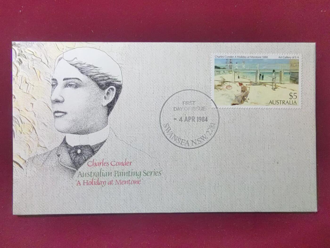 联合阁邮币社™ ——“多国邮品专场” 澳大利亚 1984年 康顿 绘画 海边度假（高值5美元）