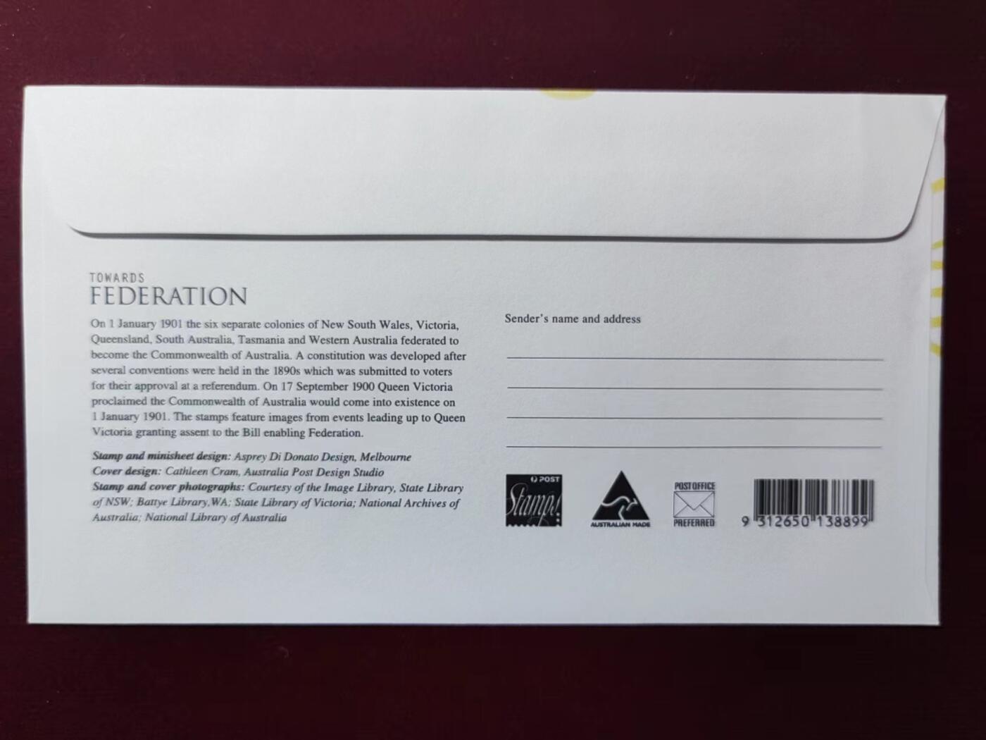 联合阁邮币社™ ——“多国邮品专场” 澳大利亚2000年 走向联邦-皇室、选举、建立新家园