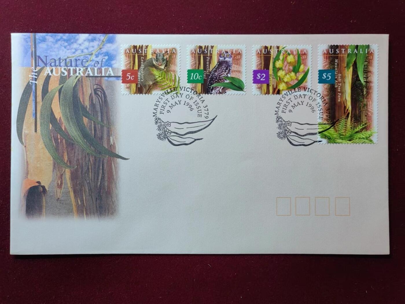 联合阁邮币社™ ——“多国邮品专场” 澳大利亚 1996年 大自然 动植物 考拉，猫头鹰（高面值）