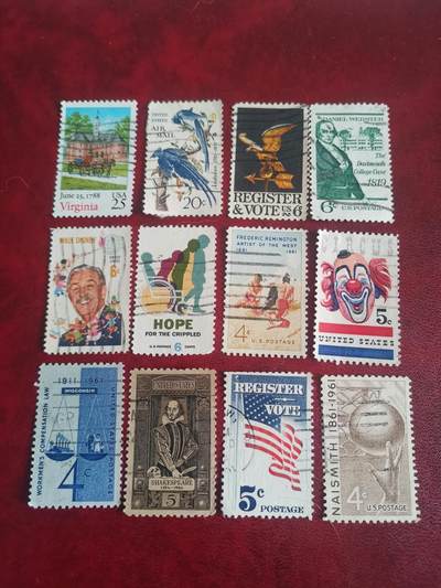 297美国专题纪念邮票12种不同一起出让。 - 297美国专题纪念邮票12种不同一起出让。