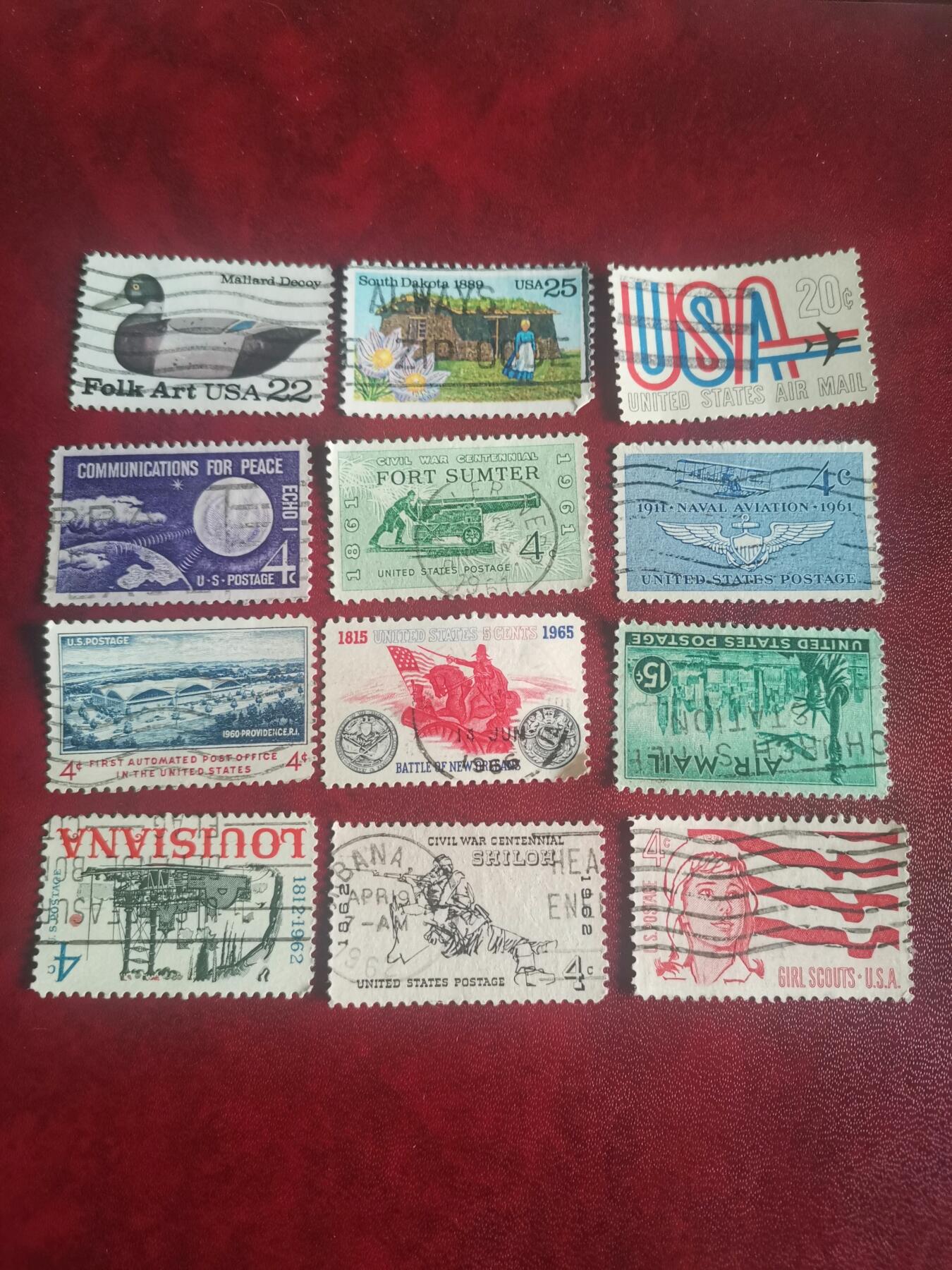 404美国专题纪念邮票12种不同一起出让。