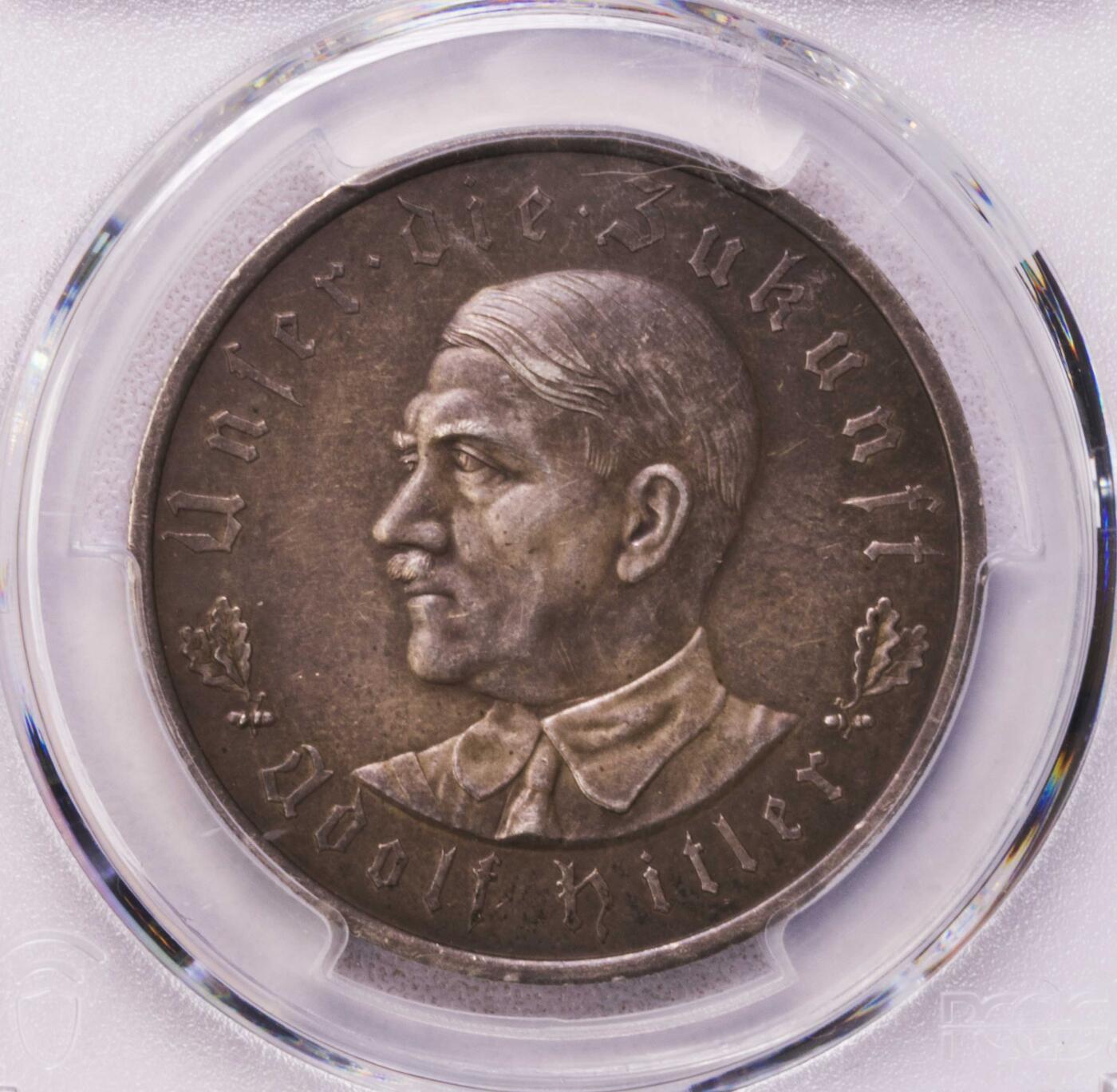 PCGS-SP62 1933德国第三帝国锁链鹰元首银章 味道一流