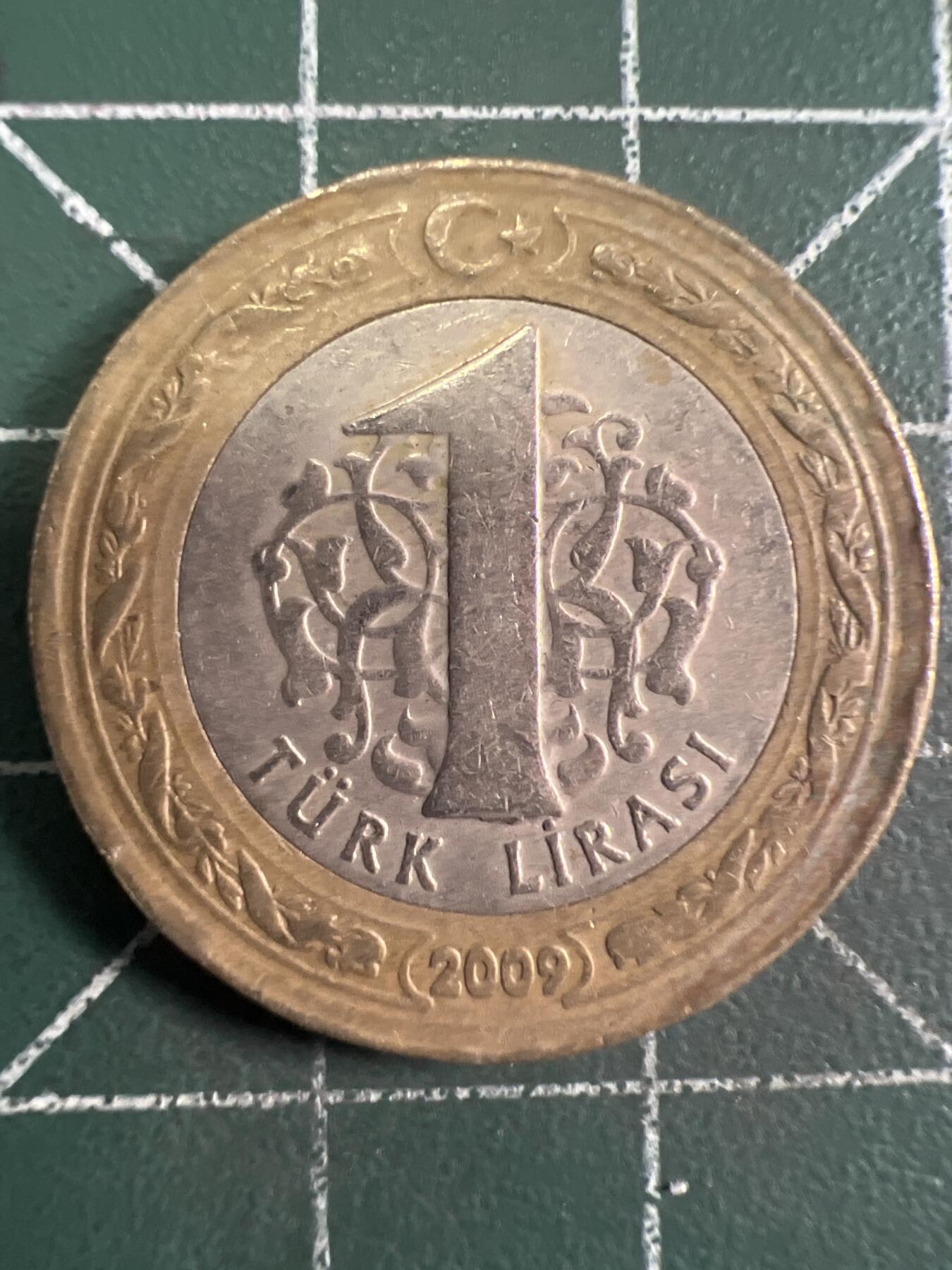 第645期 硬币专场 （无押金，捡漏，全场50包邮，偏远地区除外，接收代拍业务，本店十天发一次货） 土耳其1里拉 双色币