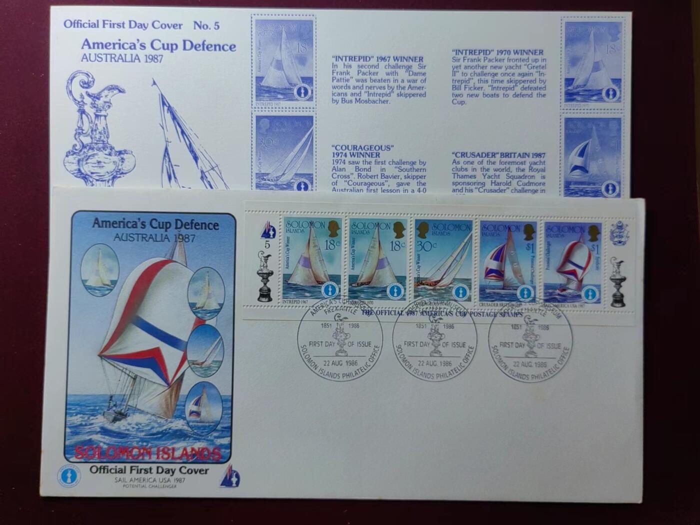 联合阁邮币社™ ——“多国邮品专场” 所罗门群岛1987 美洲杯帆船大赛 