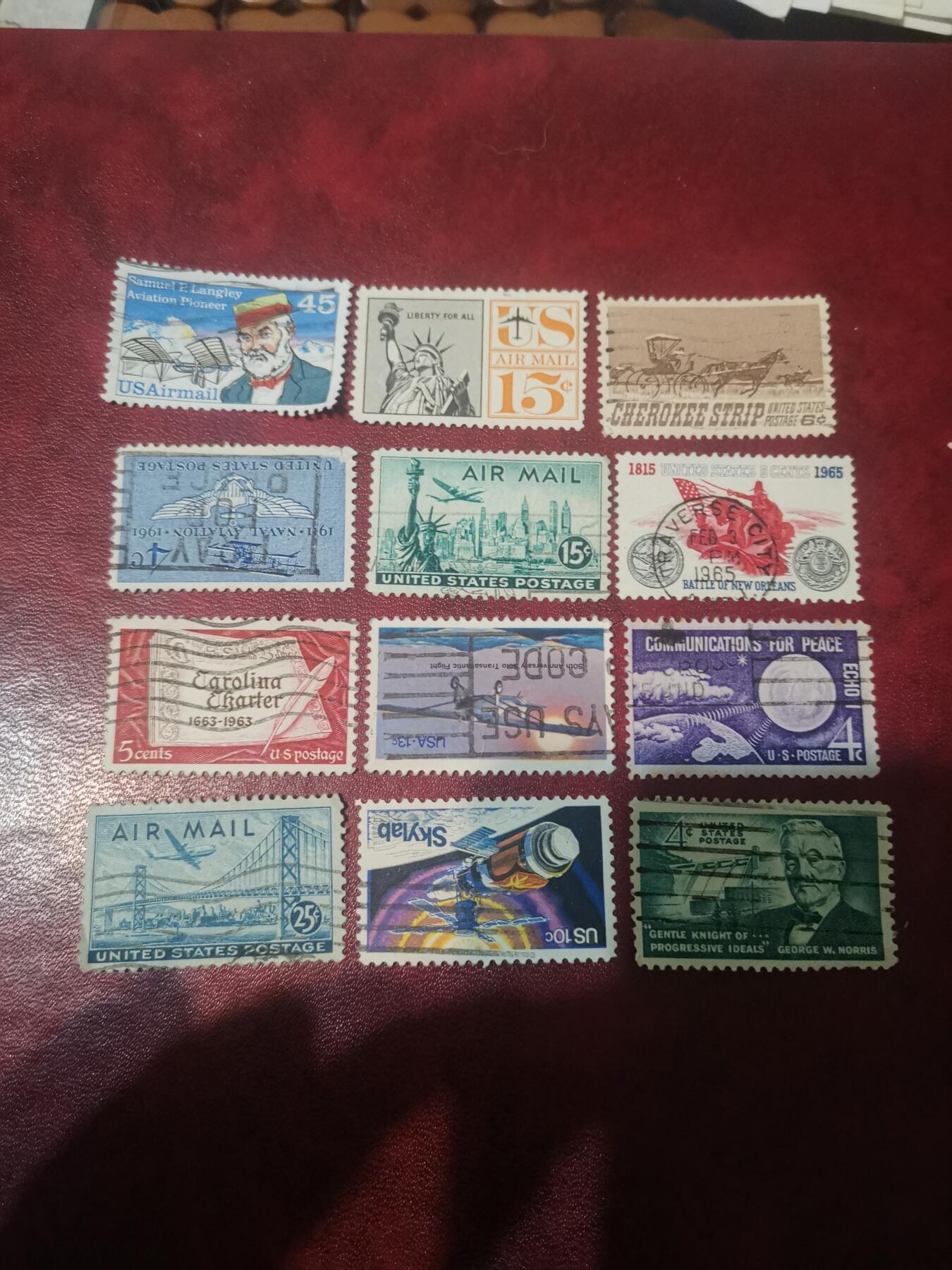 421美国专题纪念邮票12种不同一起出让。