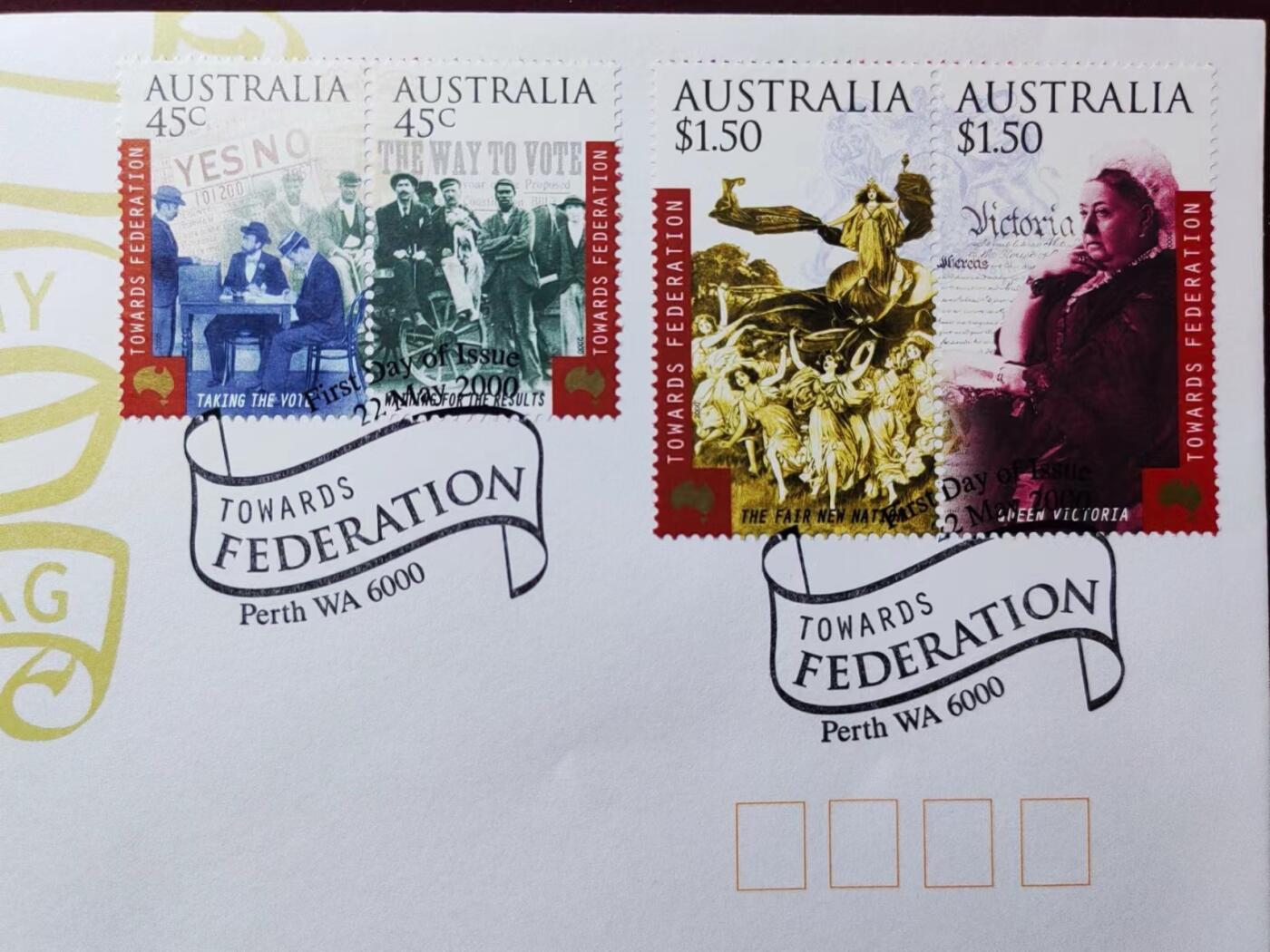 联合阁邮币社™ ——“多国邮品专场” 澳大利亚2000年 走向联邦-皇室、选举、建立新家园
