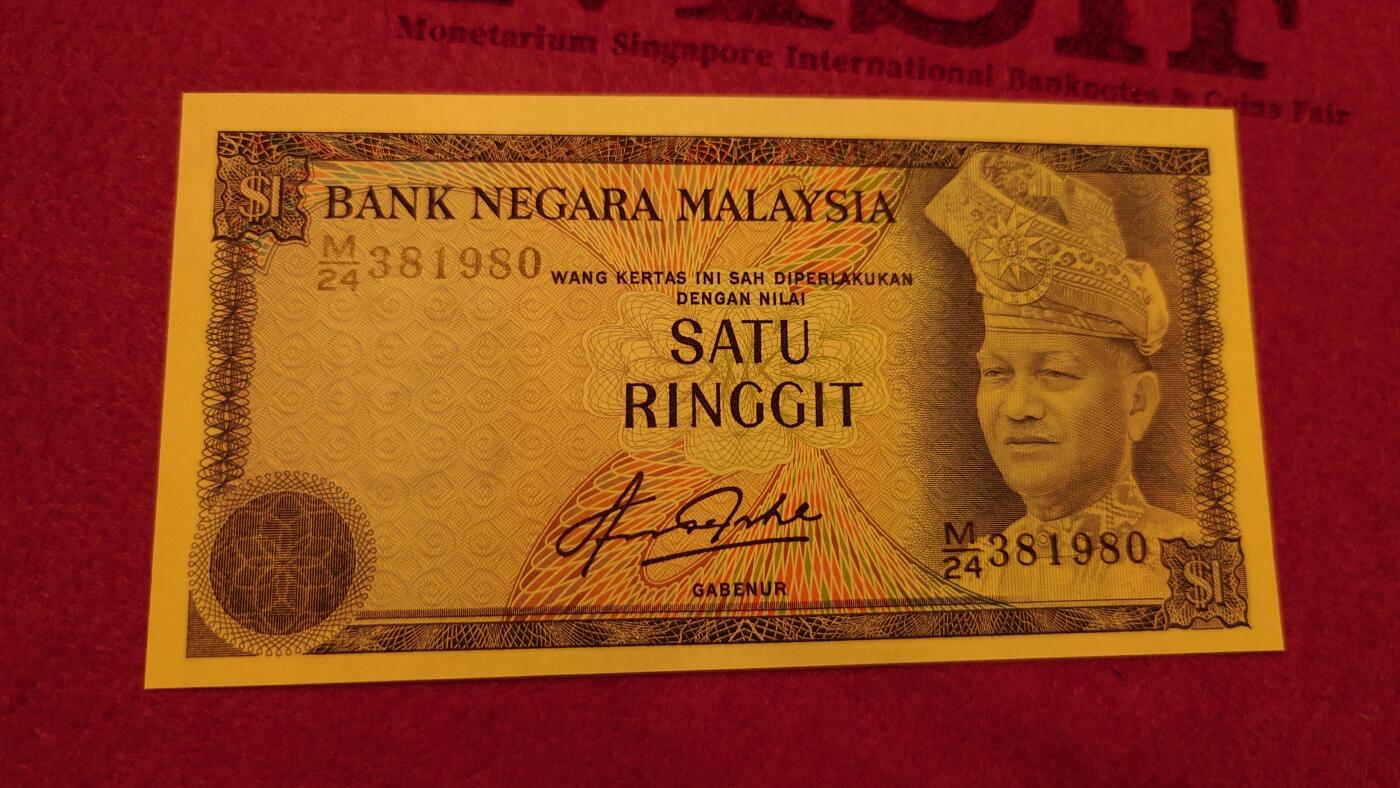 【世界钱币】精选微拍第118期暨2024年第29期  最新七月会展卖剩品种 老版马来西亚1林吉特 全新绝品无47尾号980
