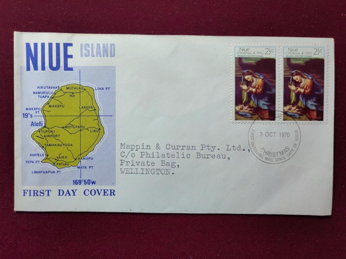 联合阁邮币社™ ——“多国邮品专场” 托克劳群岛1970年,圣诞节,宗教名画