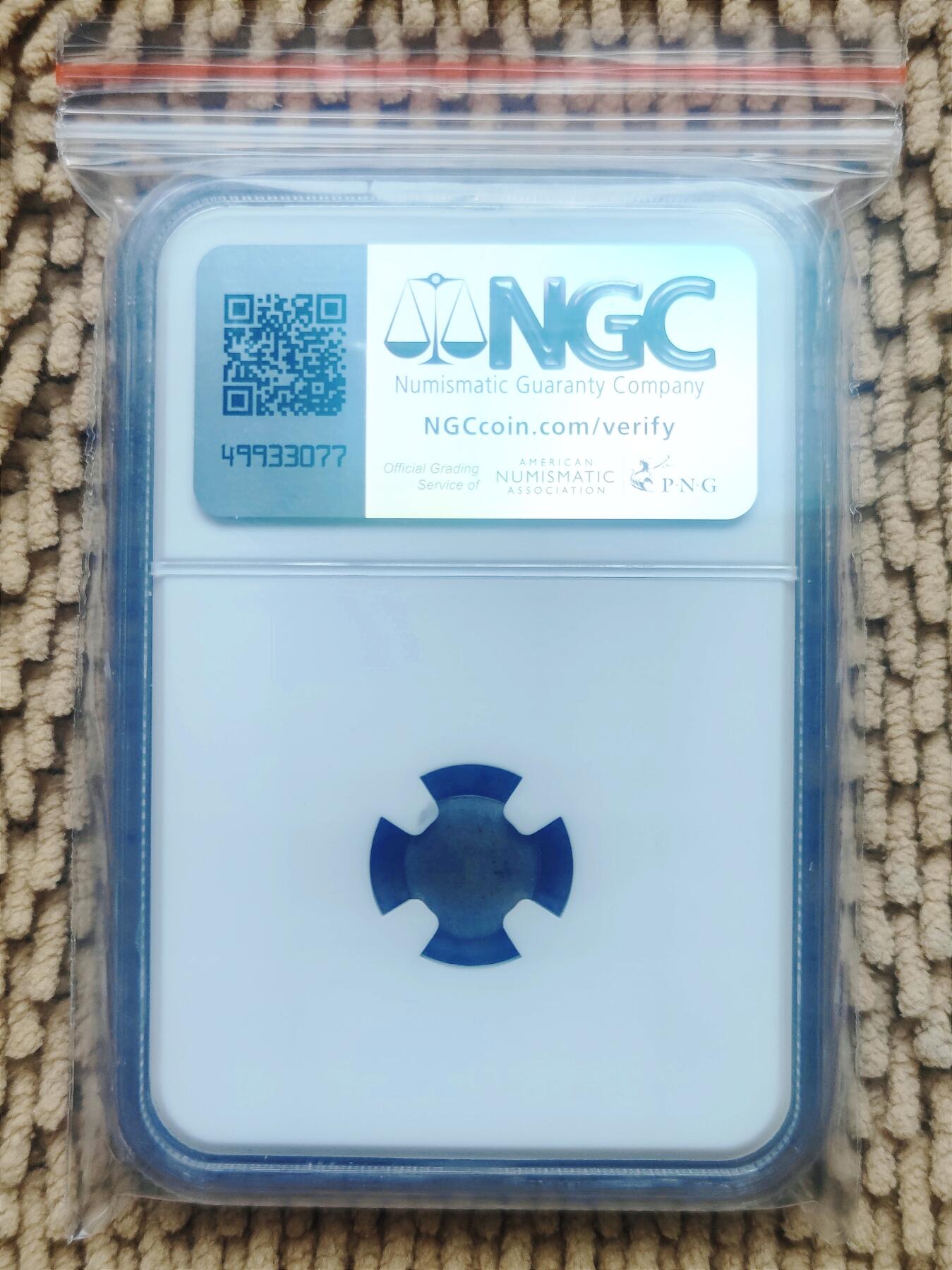 07月07日 世界币章 百年老精稀 NGC MS63 德国纽伦堡 1792年盾徽1芬尼 单面小银币 珍见高品相