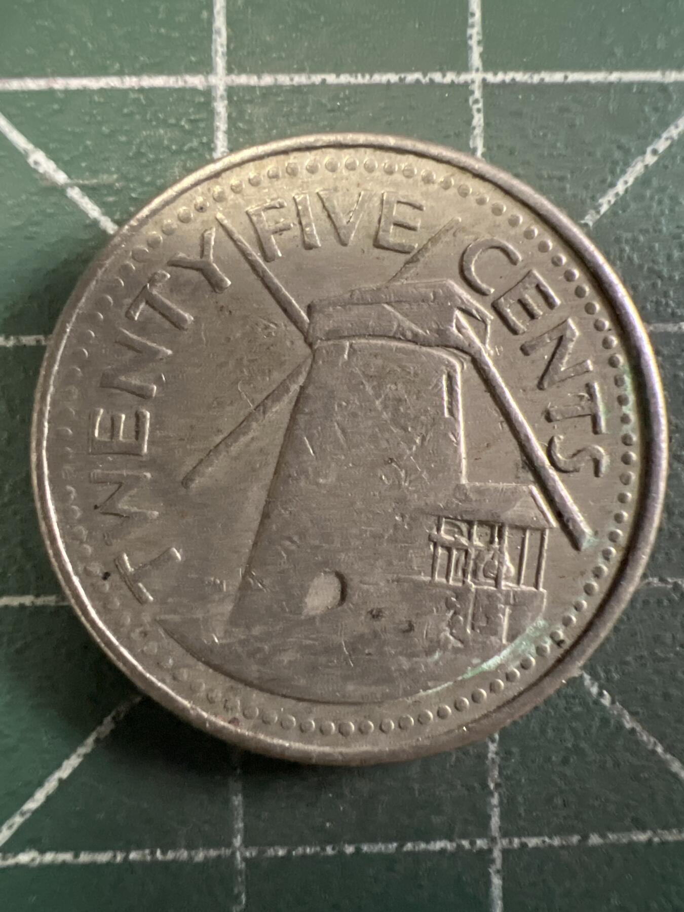 第646期 硬币专场 （无押金，捡漏，全场50包邮，偏远地区除外，接收代拍业务，本店十天发一次货） 巴巴多斯25分