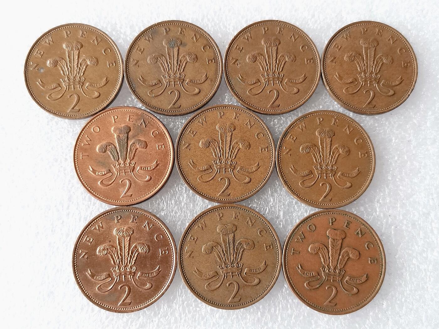 第一海外回流一元起拍收藏 散币专场 第101期 英国2便士铜币 10枚