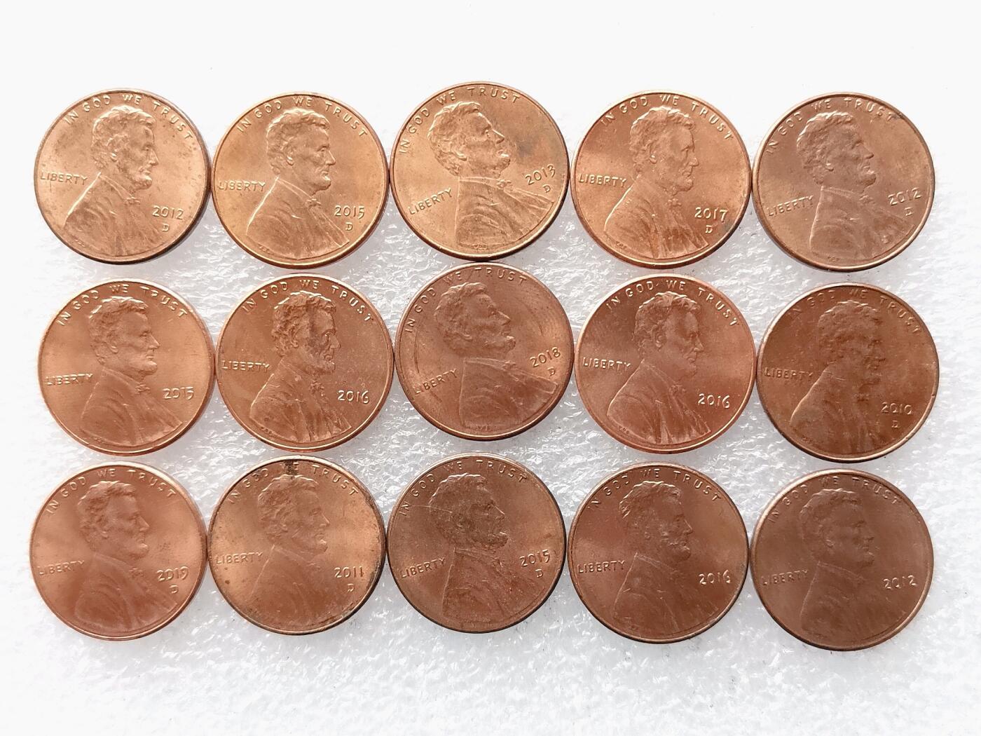 第一海外回流一元起拍收藏 散币专场 第101期 美国1美分盾牌  15枚