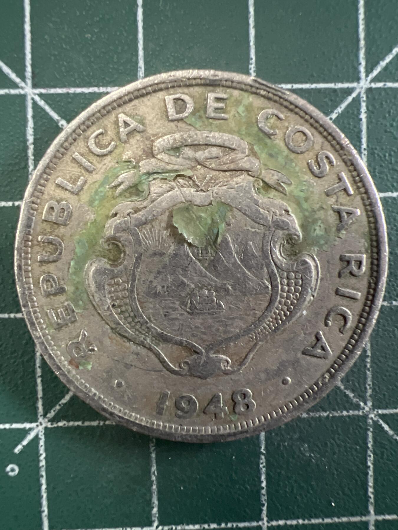 第667期 硬币专场 （无押金，捡漏，全场50包邮，偏远地区除外，接收代拍业务，本店十天发一次货） 哥斯达黎加2克朗 1948年