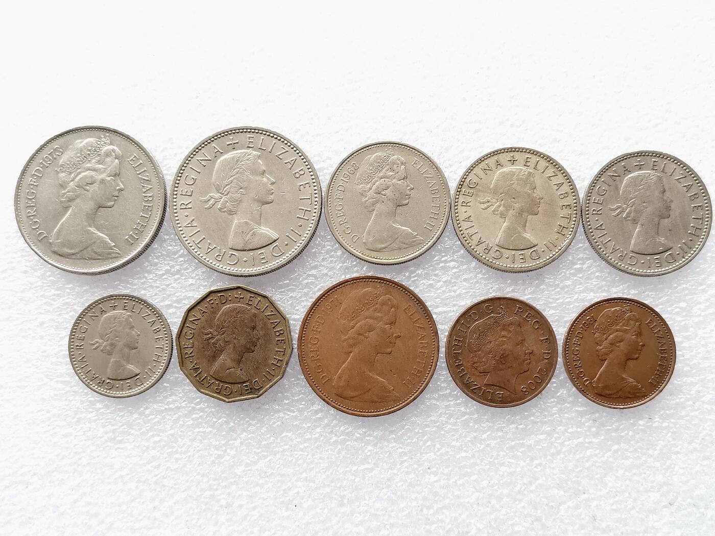 第一海外回流一元起拍收藏 散币专场 第101期 英国硬币10枚