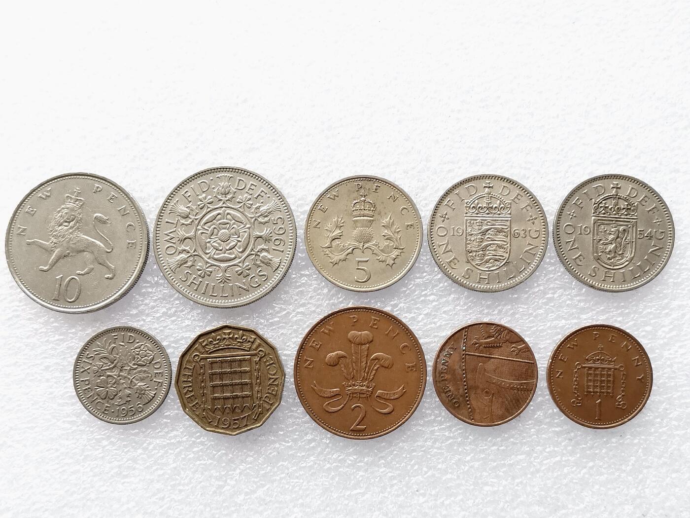 第一海外回流一元起拍收藏 散币专场 第101期 英国硬币10枚