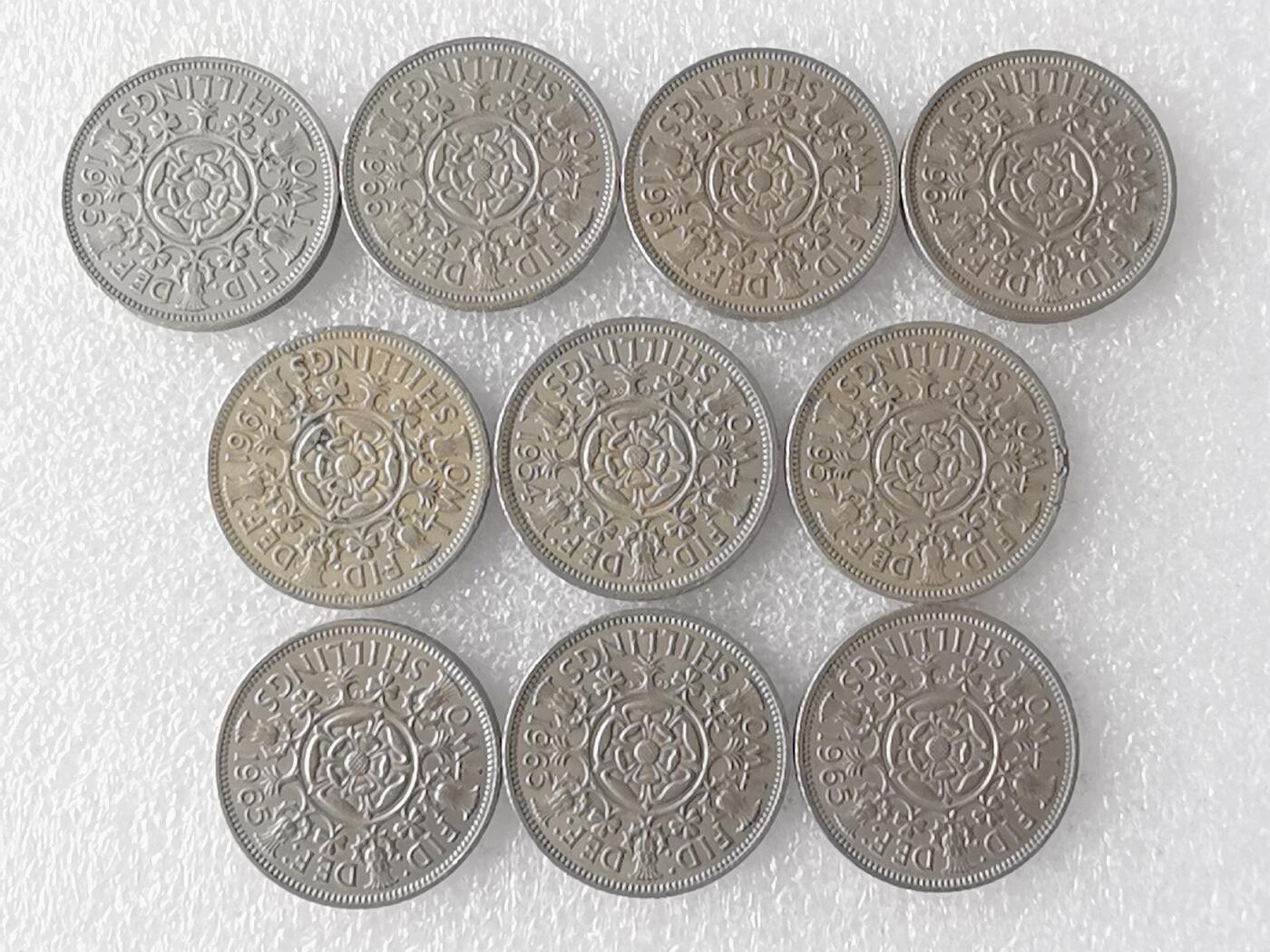 第一海外回流一元起拍收藏 散币专场 第101期 英国2先令硬币 10枚