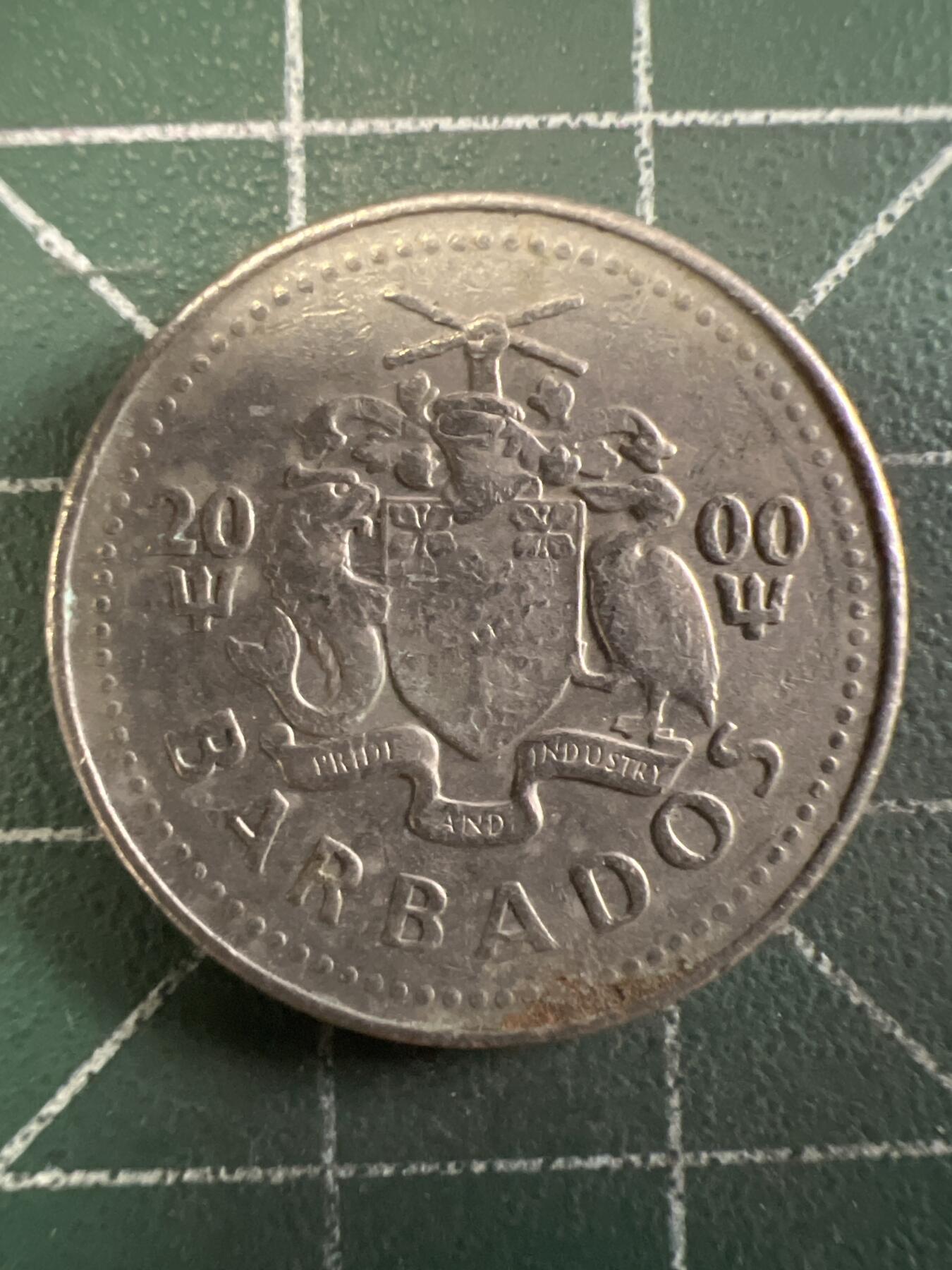 第646期 硬币专场 （无押金，捡漏，全场50包邮，偏远地区除外，接收代拍业务，本店十天发一次货） 巴巴多斯25分