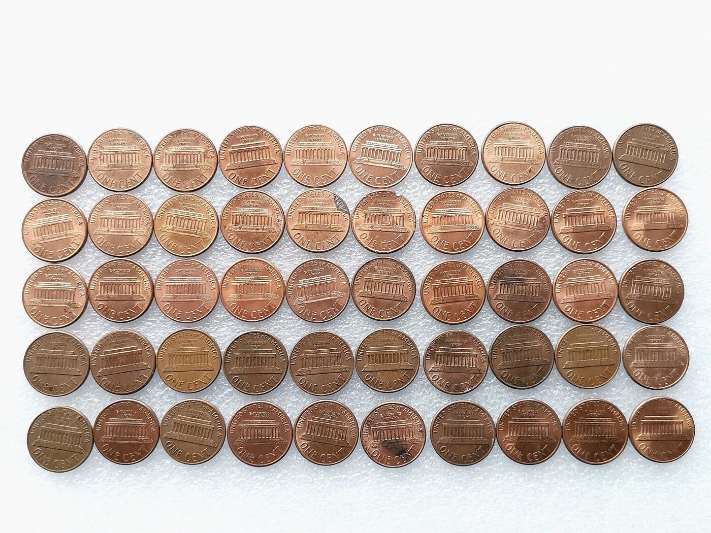 第一海外回流一元起拍收藏 散币专场 第101期 美国1美分林肯堂 50枚