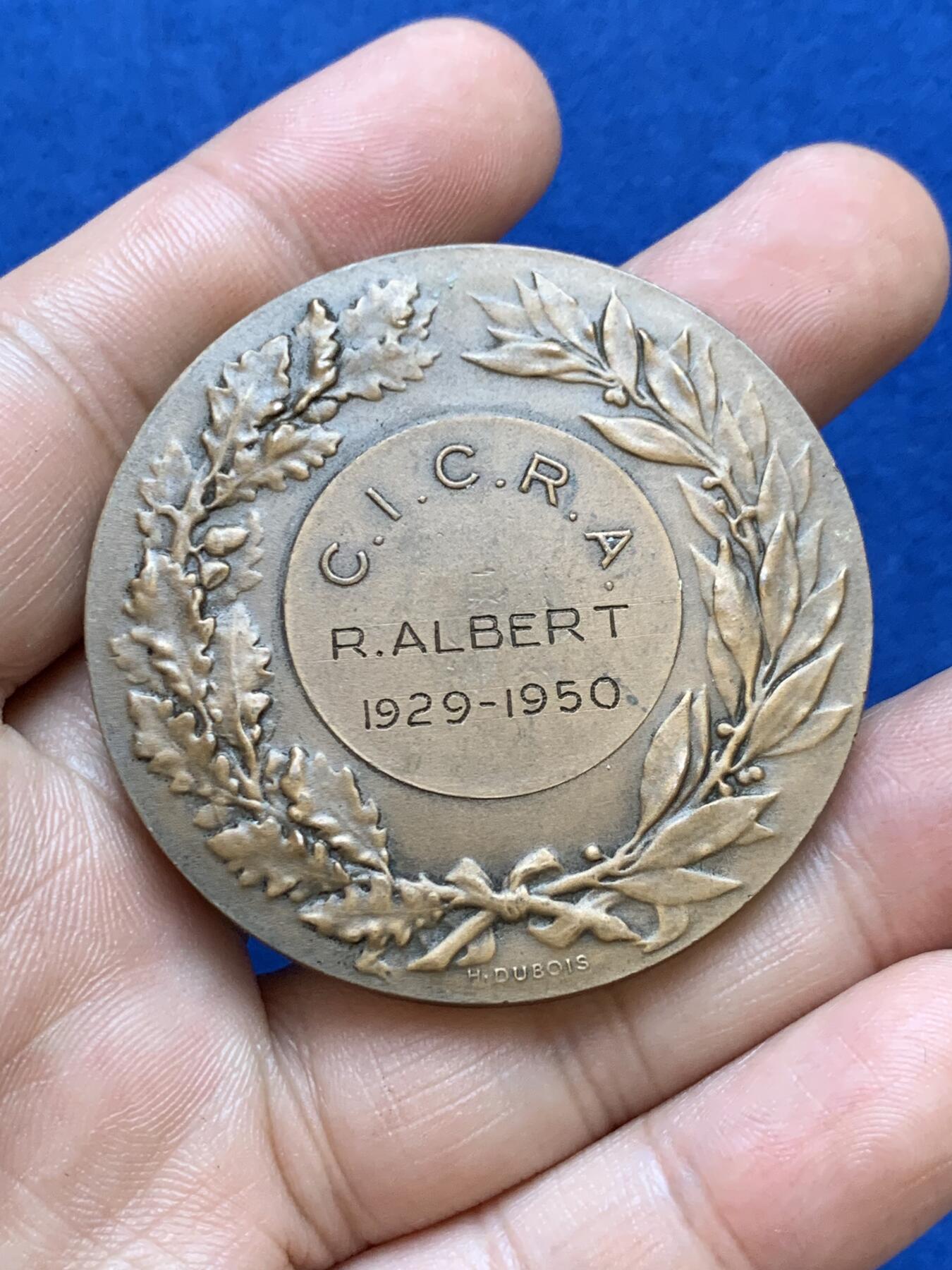 《竞宝斋》第286场-周六， 周日，周一 3场连拍 （全场包邮） 法国1950工业与商业大铜章 58.1g 50.3mm