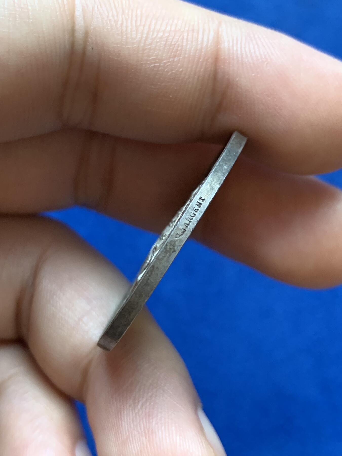 《竞宝斋》第286场-周六， 周日，周一 3场连拍 （全场包邮） 法国莫城储蓄银行圆型银代币 丰饶角边铭 33mm 13.1g