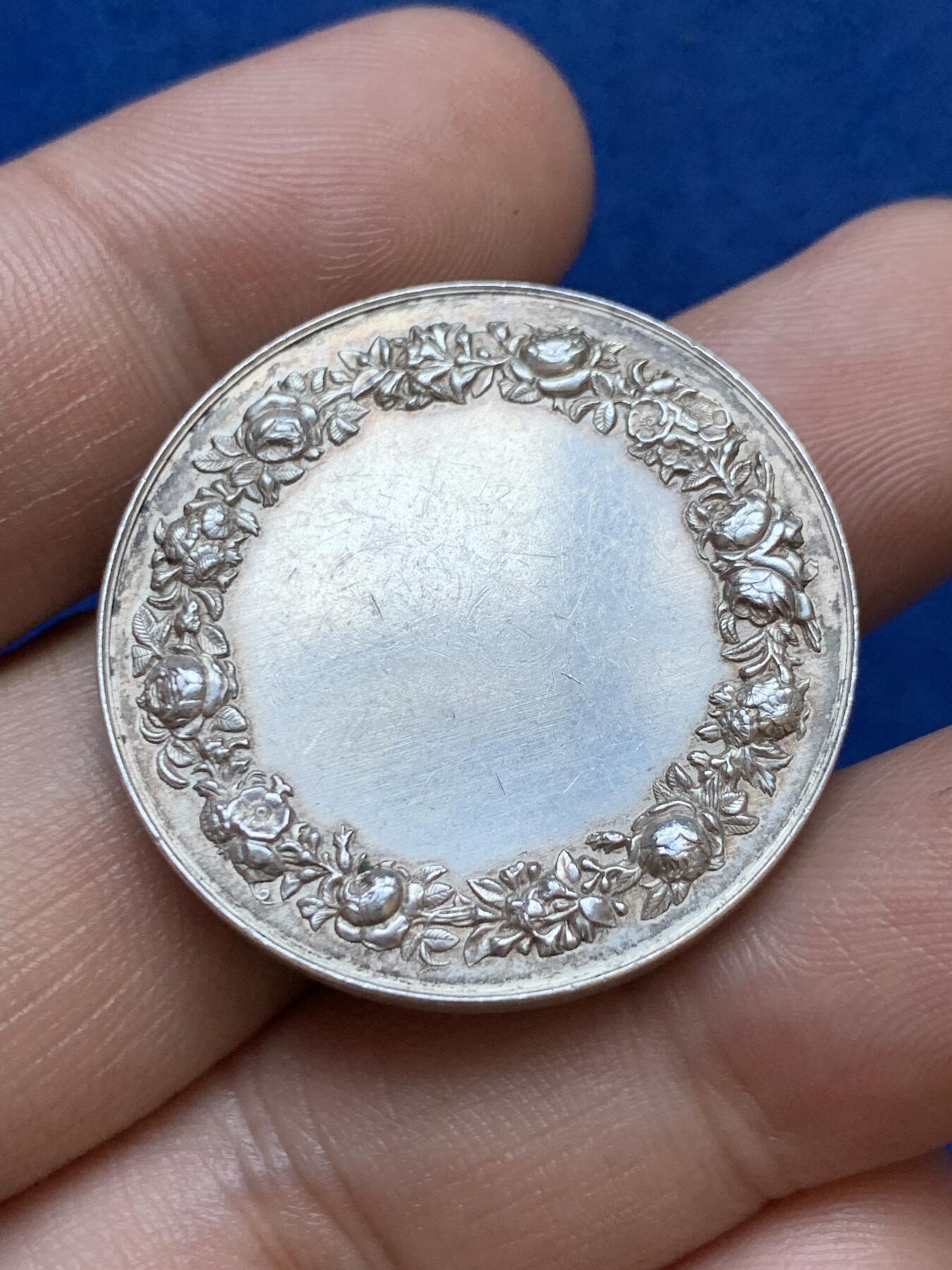 《竞宝斋》第286场-周六， 周日，周一 3场连拍 （全场包邮） 法国基督教婚礼圆型银代币 丰饶角1ARGENT 32mm 16.7g