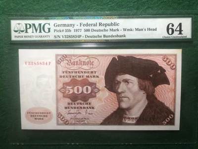 《外钞收藏家》第三百八十六期 - 1977年德国500马克 大副 PMG64