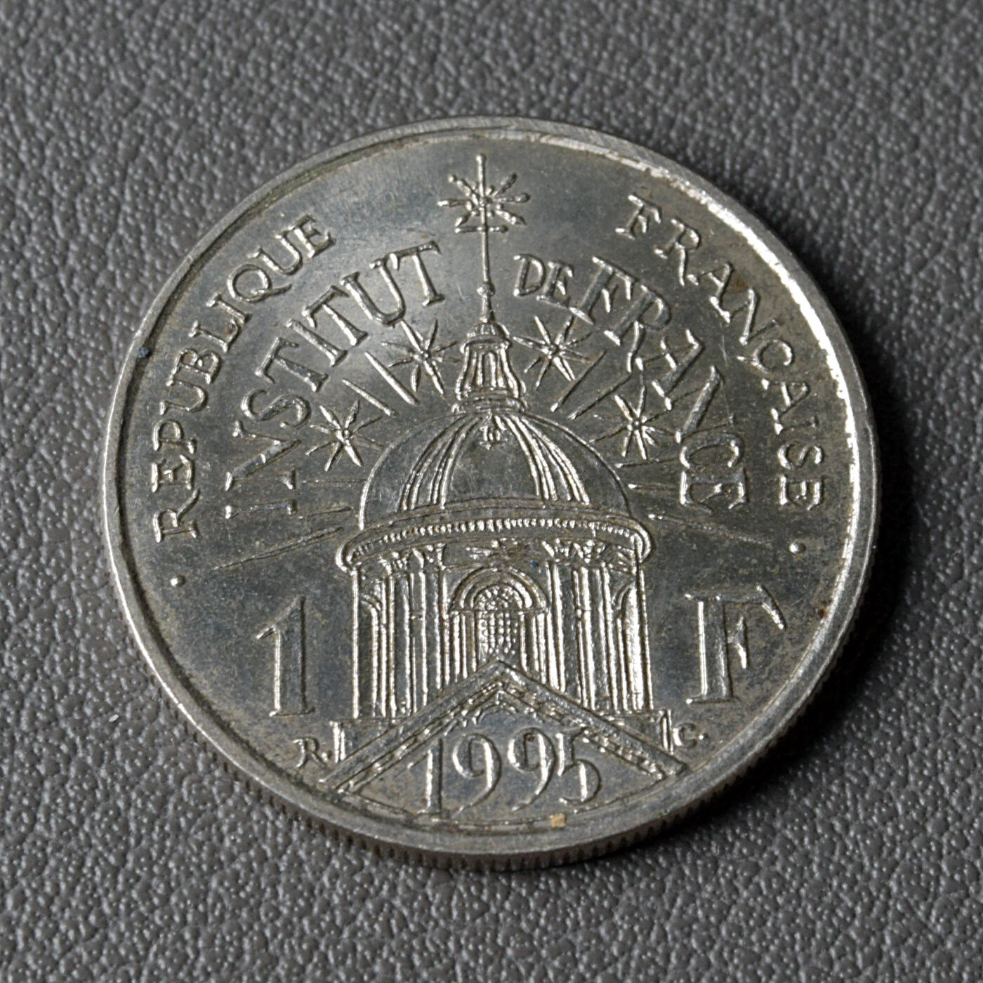 天业钱币散币、银币拍卖第48次专场 全场0元起拍0佣金转发分佣，欢迎围观参拍（平台要求超过60天的订单尽快邮寄，望各位配合解决） 法国1995年1法郎 法兰西学院200周年纪念币 UNC