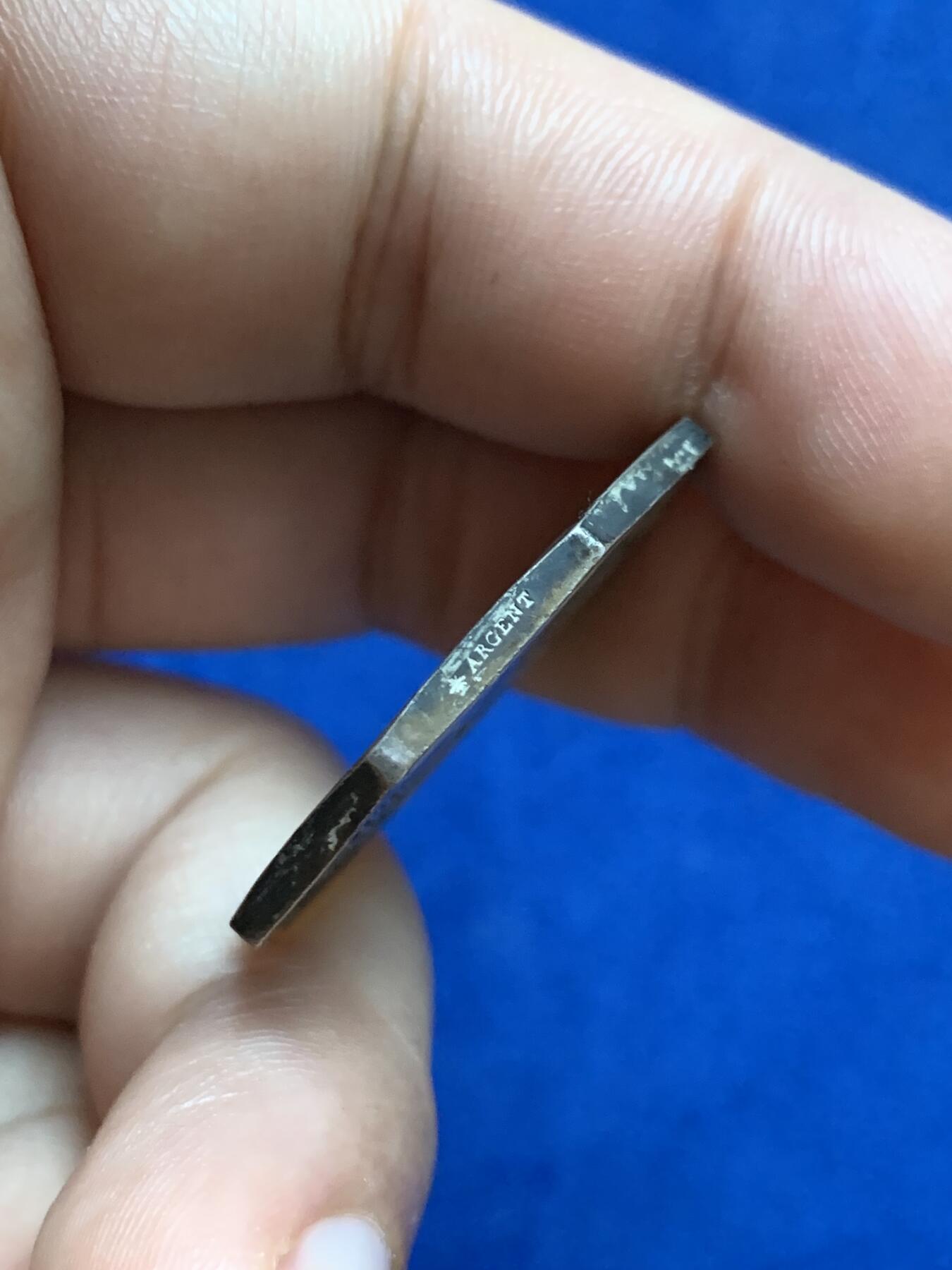 《竞宝斋》第286场-周六， 周日，周一 3场连拍 （全场包邮） 法国埃罗省农业股份公司八角银代币 蜜蜂边铭 31mm 12.6g