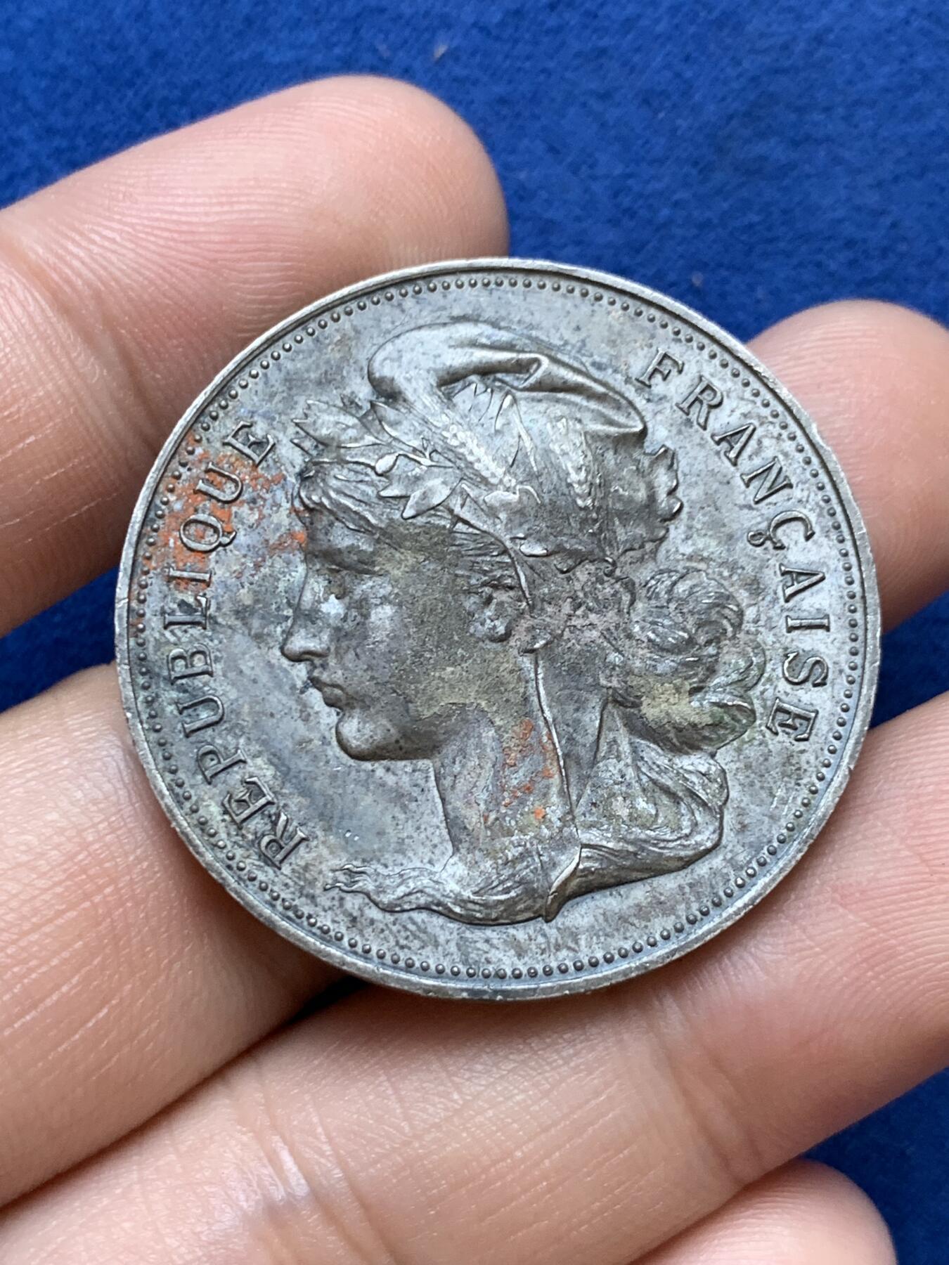 《竞宝斋》第286场-周六， 周日，周一 3场连拍 （全场包邮） 法国1895希农地区农业展银奖章 950/1000 36mm 22.4g 