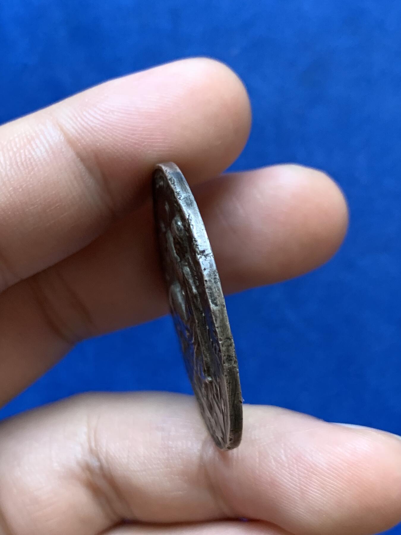 《竞宝斋》第286场-周六， 周日，周一 3场连拍 （全场包邮） 法国1921埃夫勒商业圆型银代币 带边铭 36mm 22.1g 