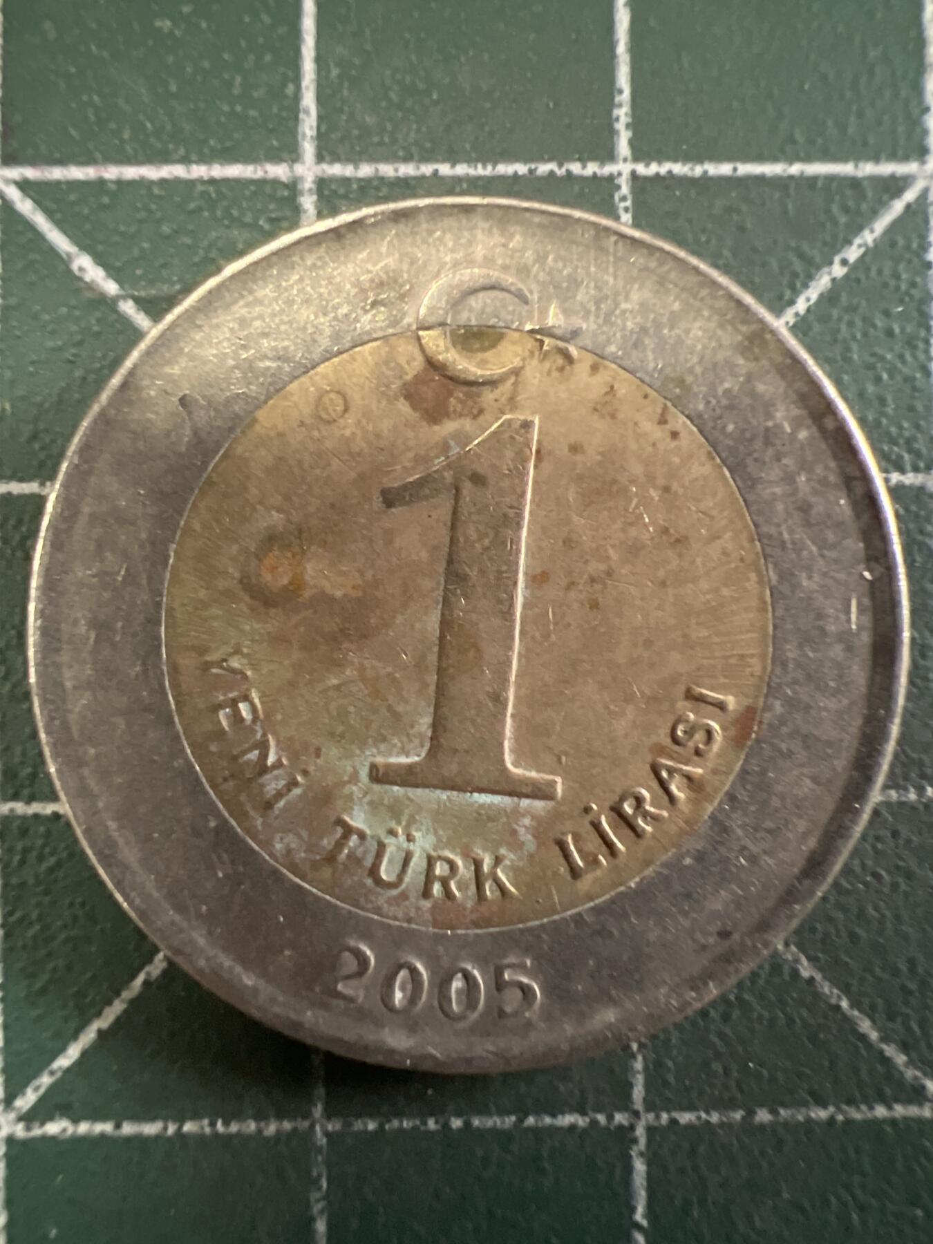 第646期 硬币专场 （无押金，捡漏，全场50包邮，偏远地区除外，接收代拍业务，本店十天发一次货） 土耳其1里拉 双色币