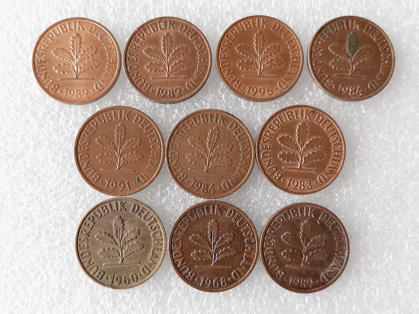 第一海外回流一元起拍收藏 散币专场 第101期 德国2芬尼 10枚