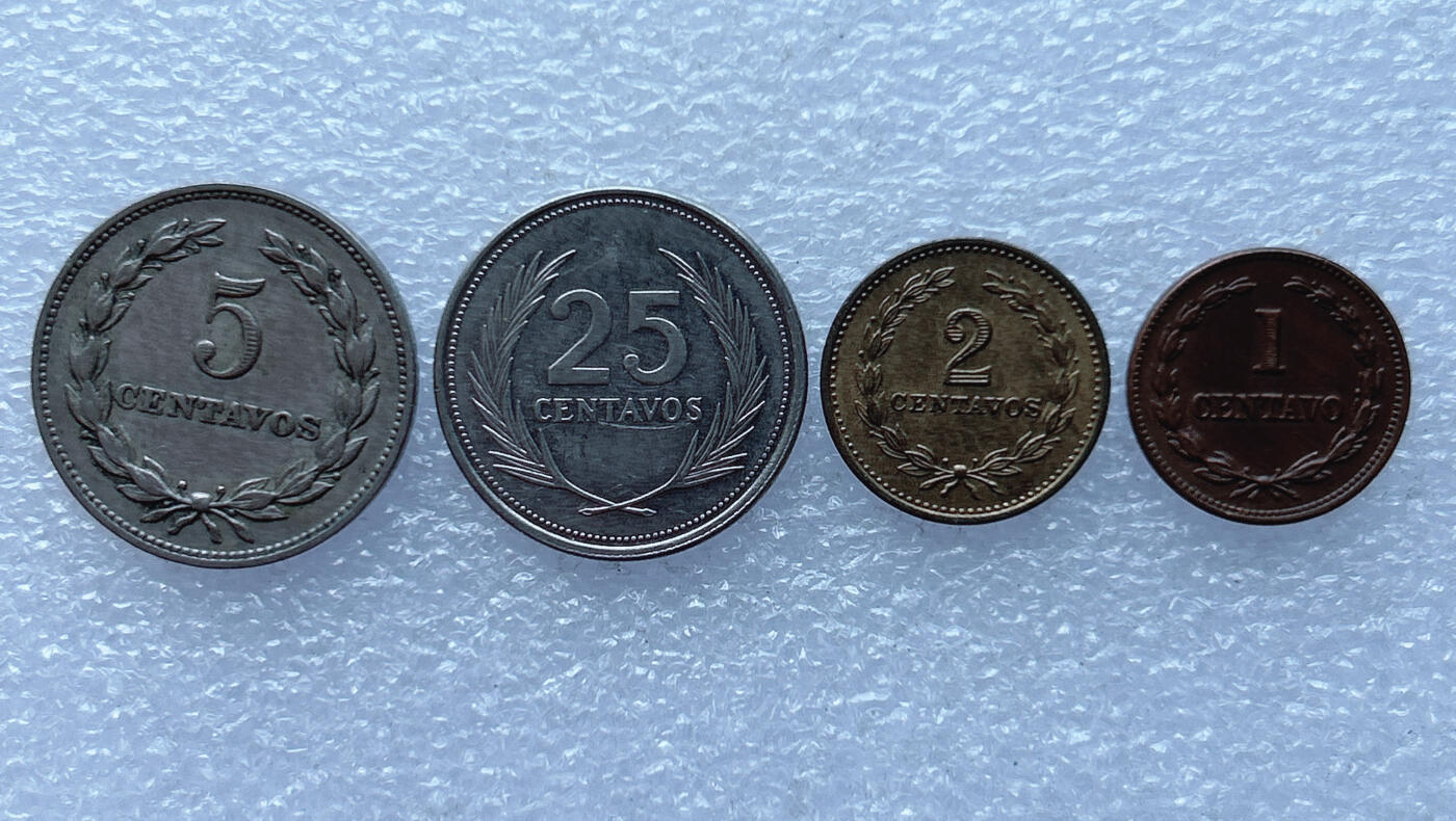 第一海外回流一元起拍收藏 散币专场 第101期 萨尔瓦多硬币4枚